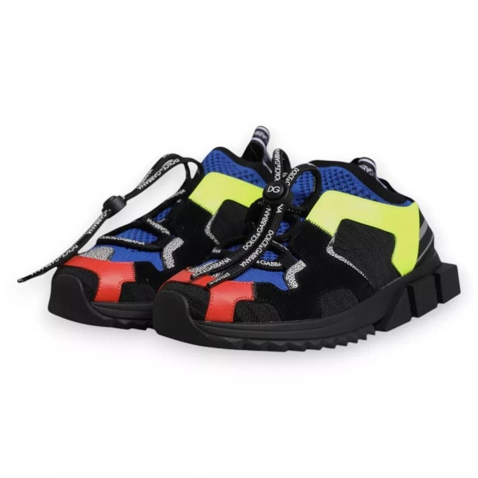 Dolce & Gabbana Multicolor Mesh Sorrento Trekking Sneakers Shoes - 2