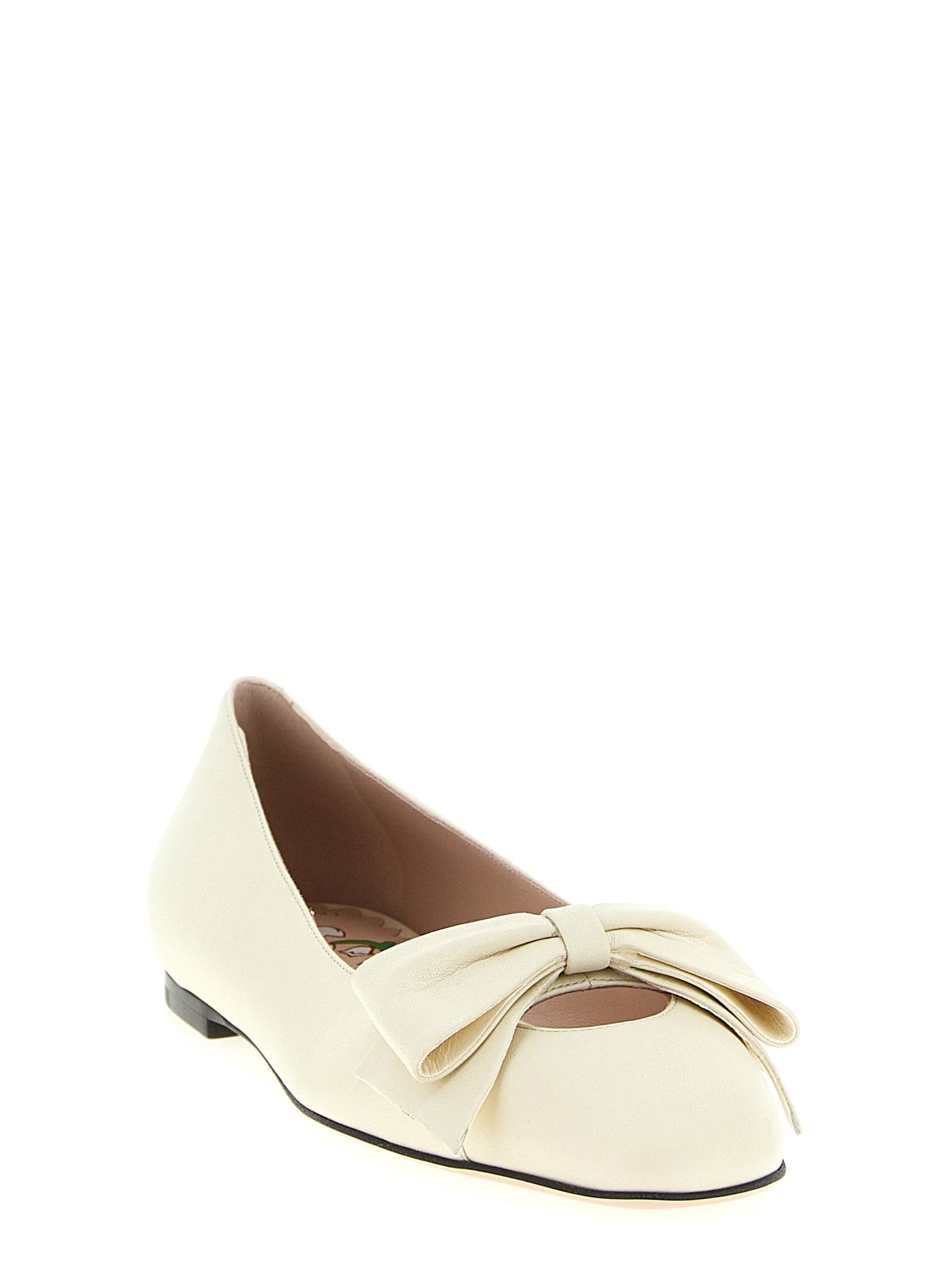 Valentino Garavani White Leather Ballet Flats - 2