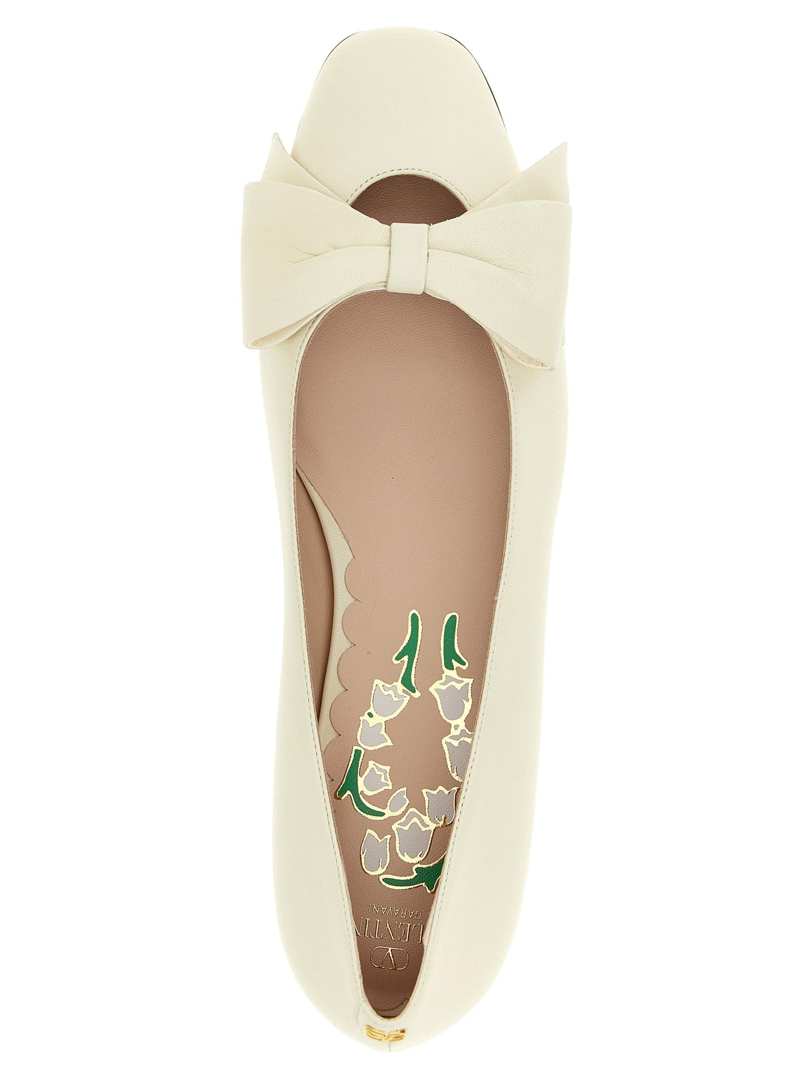 Valentino Garavani White Leather Ballet Flats - 4