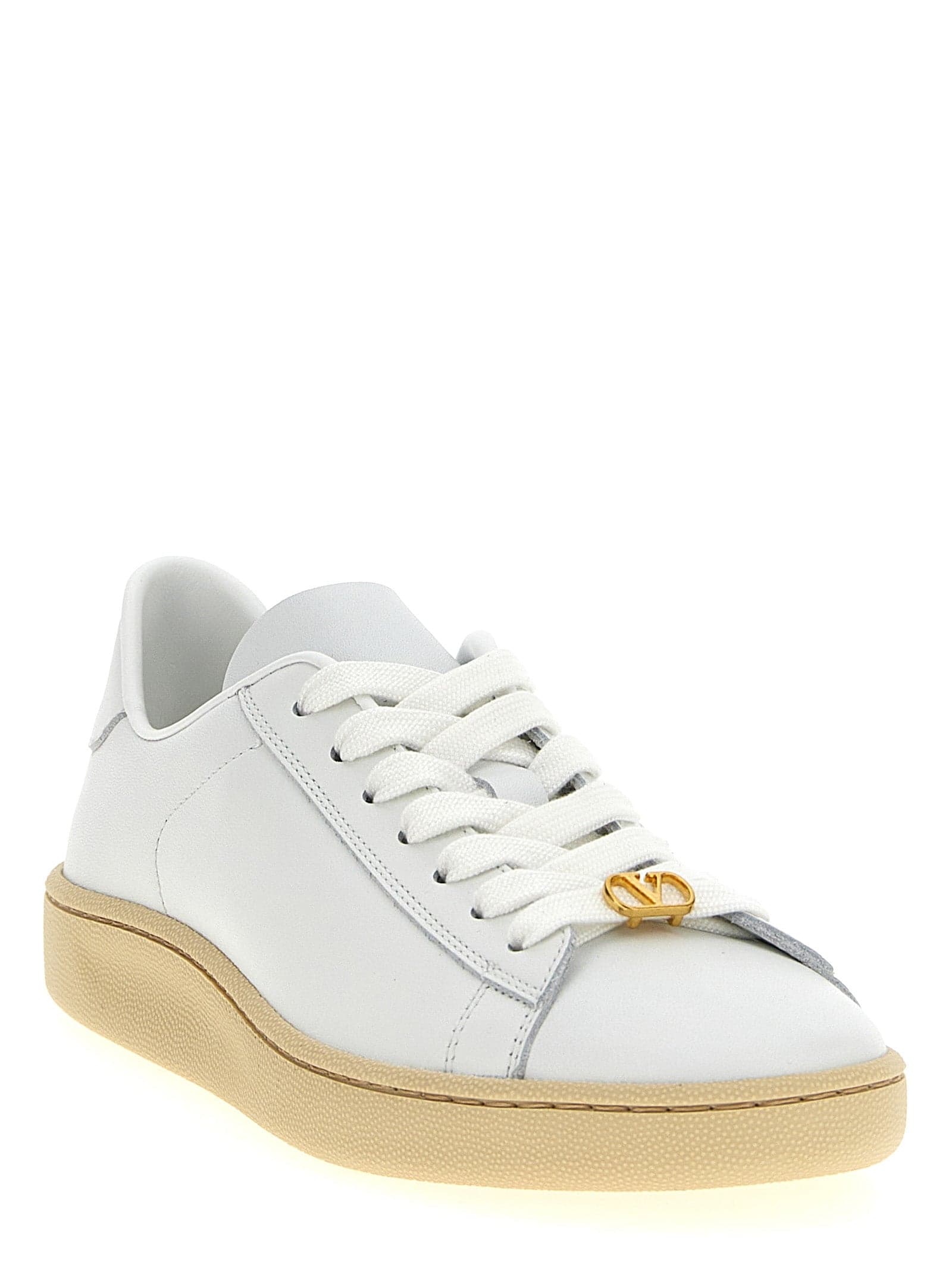 Valentino Garavani White Calfskin Low Top Sneakers - 2