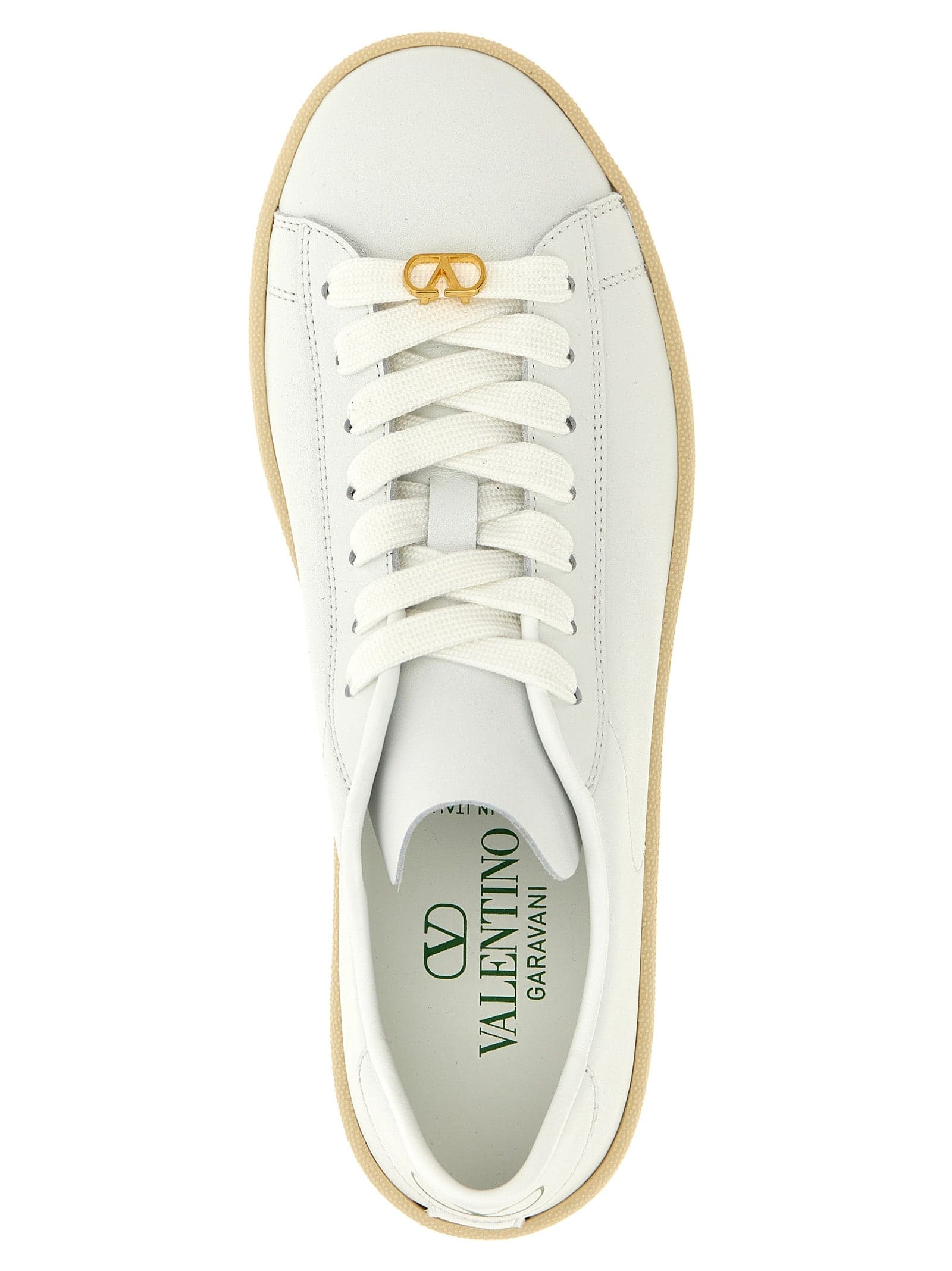 Valentino Garavani White Calfskin Low Top Sneakers - 4