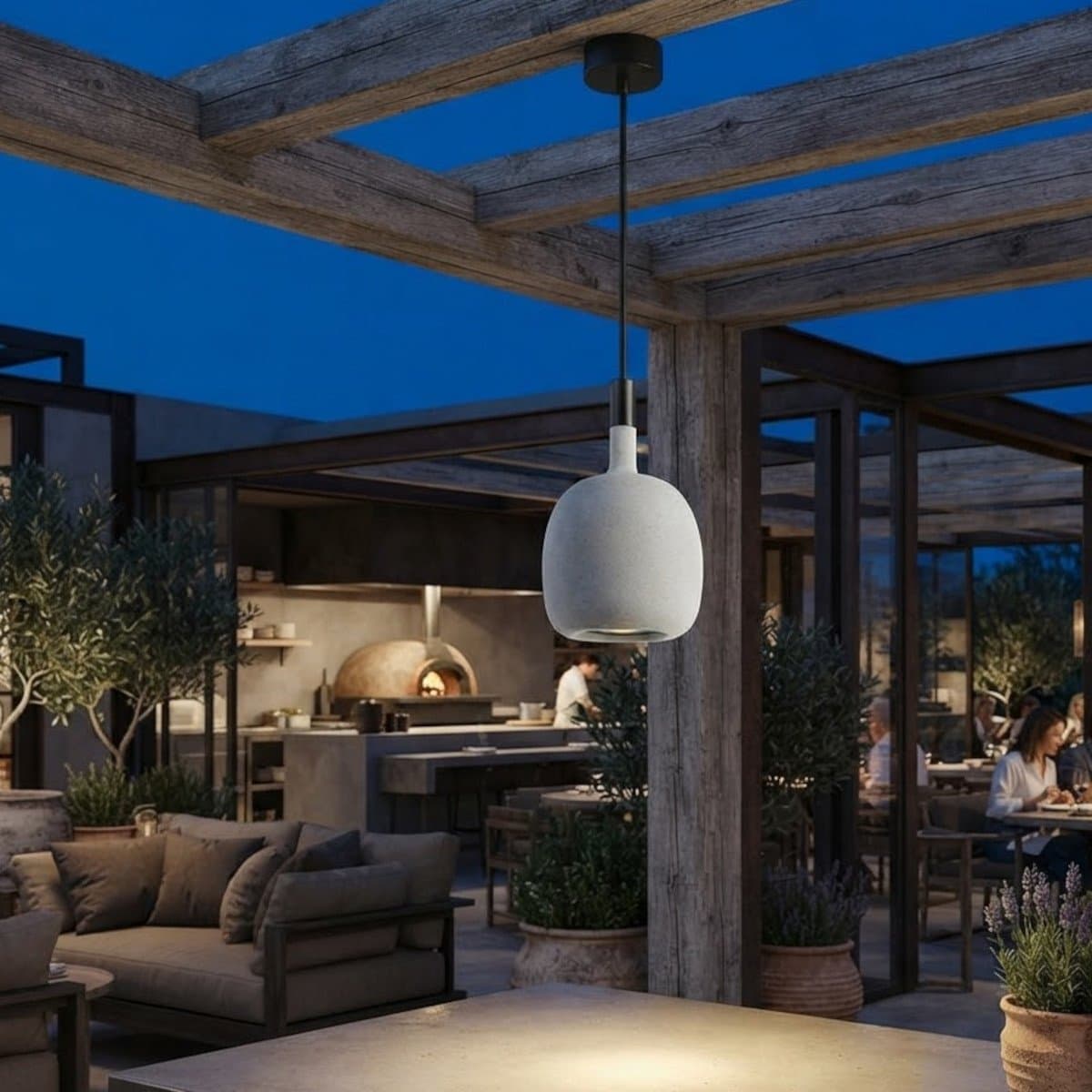 Lampadario Redo Group POTTER 90966 90967 90968 GU10 LED IP65 cemento - 3
