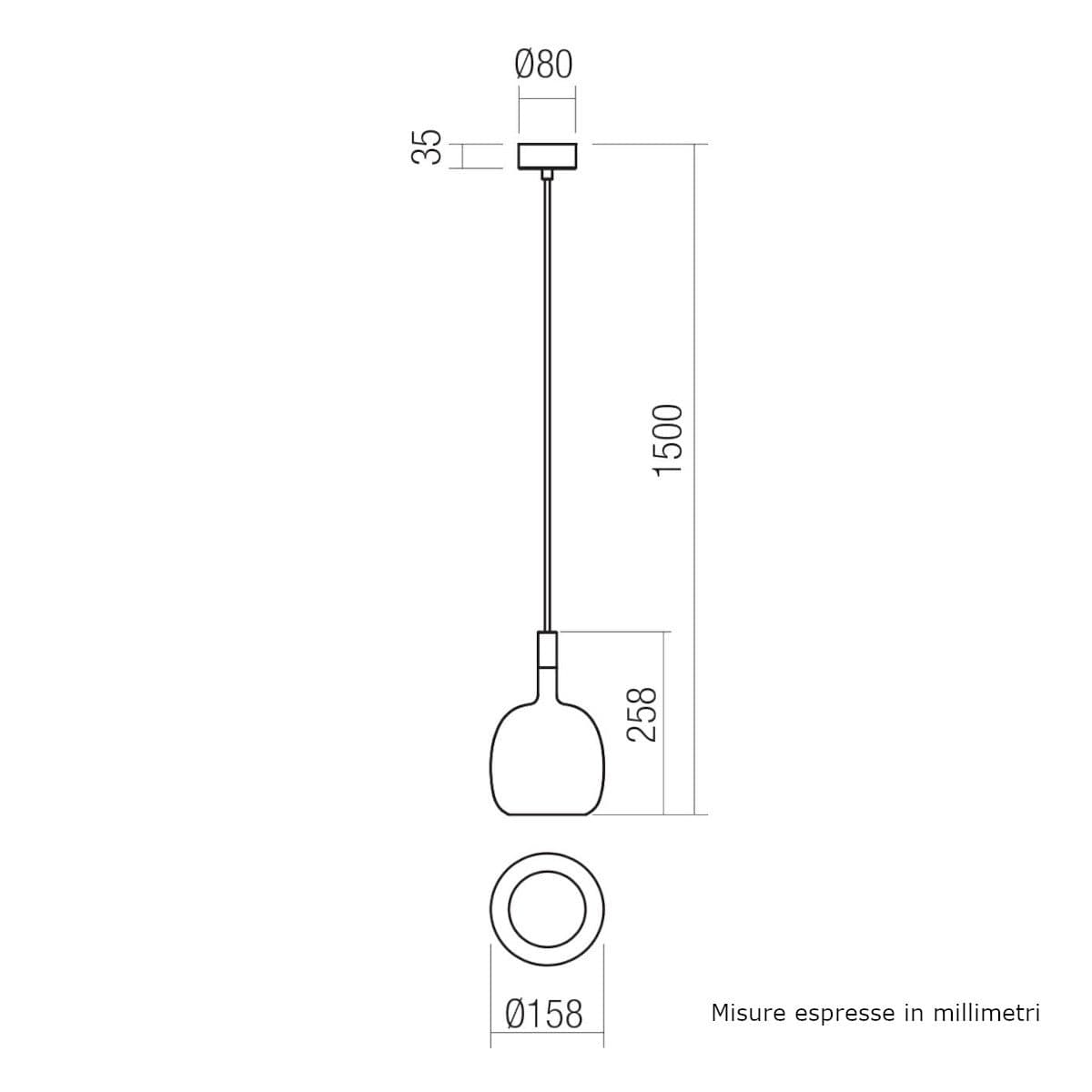 Lampadario Redo Group POTTER 90966 90967 90968 GU10 LED IP65 cemento - 6