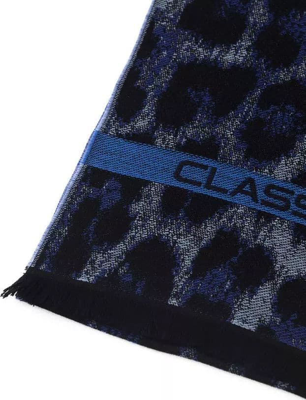 Cavalli Class Blue Wool Men Scarf - 2