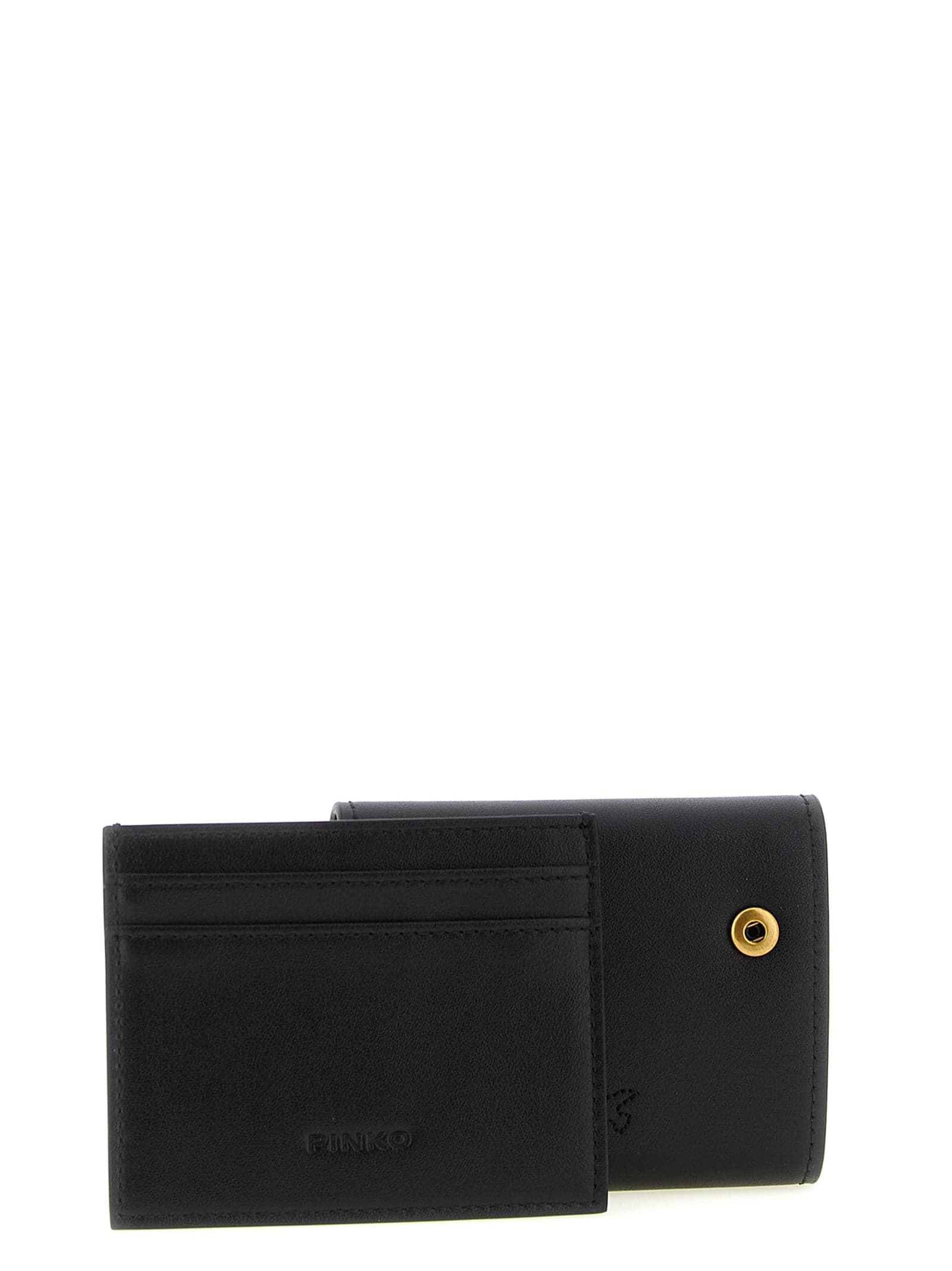PINKO Black Cowhide Cardholder - 3