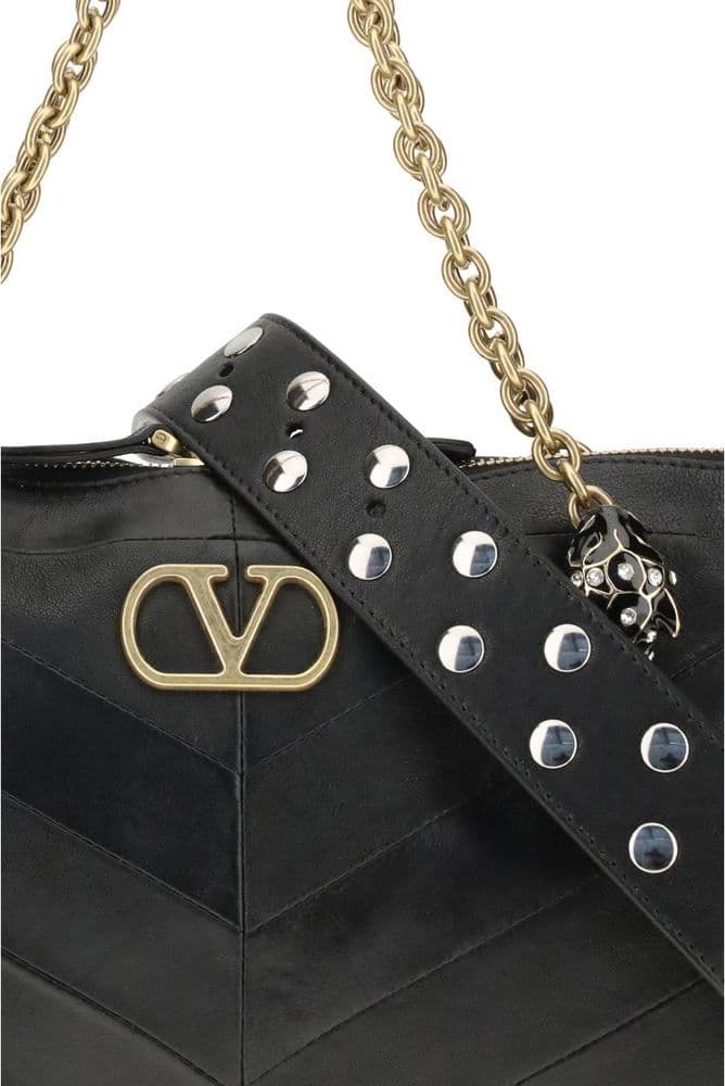 Valentino Garavani Black Lamb Ovis Aries Aries Shoulder Bag - 4