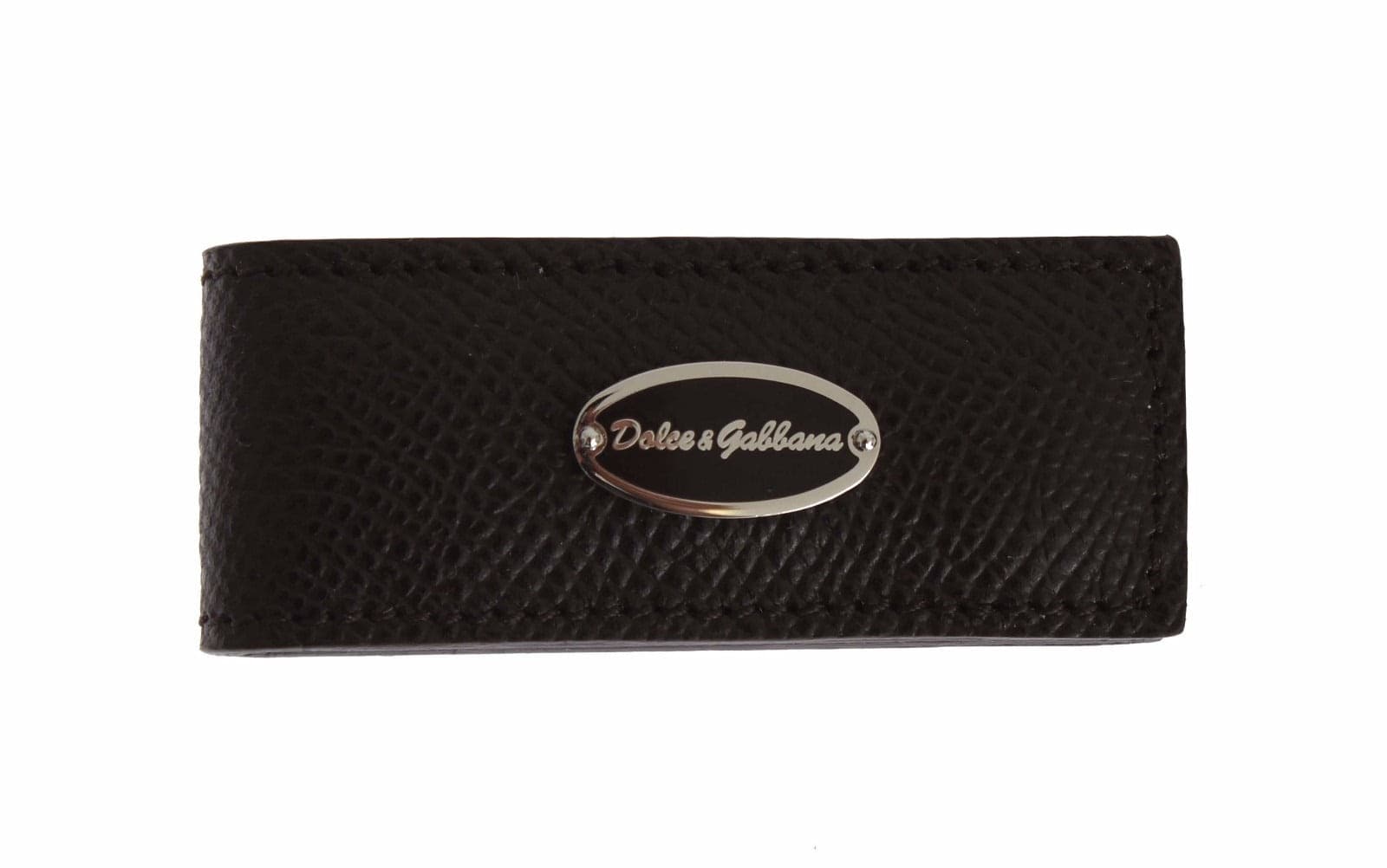 Dolce & Gabbana Brown Leather Magnet Mens Money Bar Clasp Money Cash Clip - 3