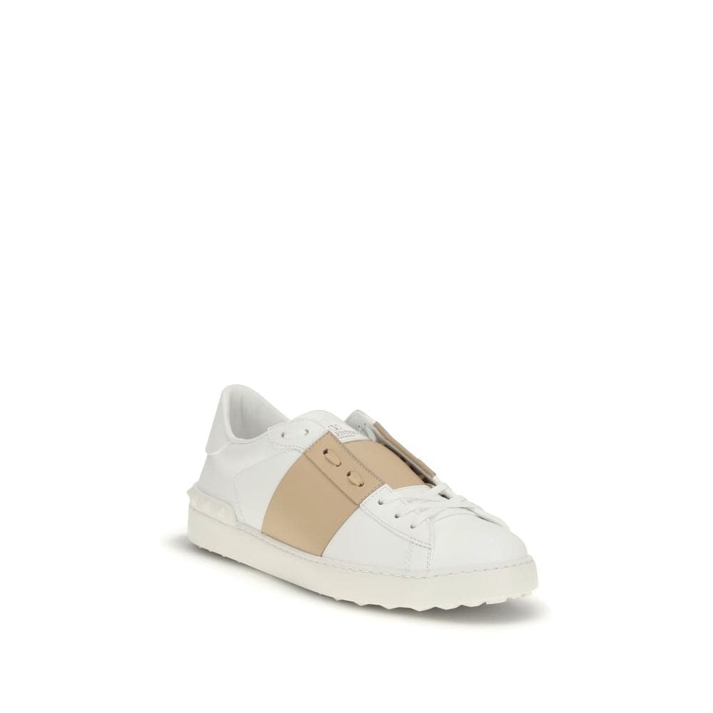 Valentino Garavani White Calf Leather Bos Taurus Low Top Sneakers - 2