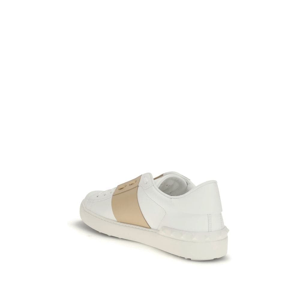 Valentino Garavani White Calf Leather Bos Taurus Low Top Sneakers - 3
