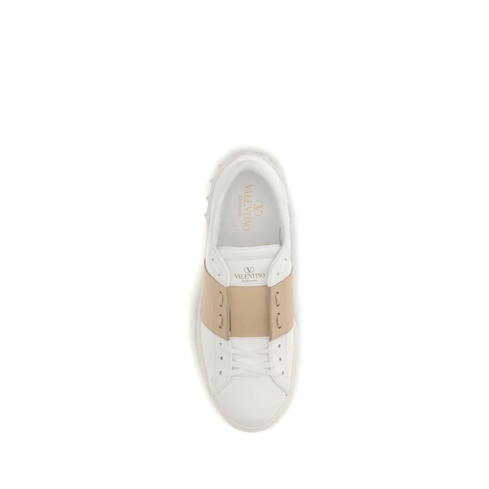 Valentino Garavani White Calf Leather Bos Taurus Low Top Sneakers - 4