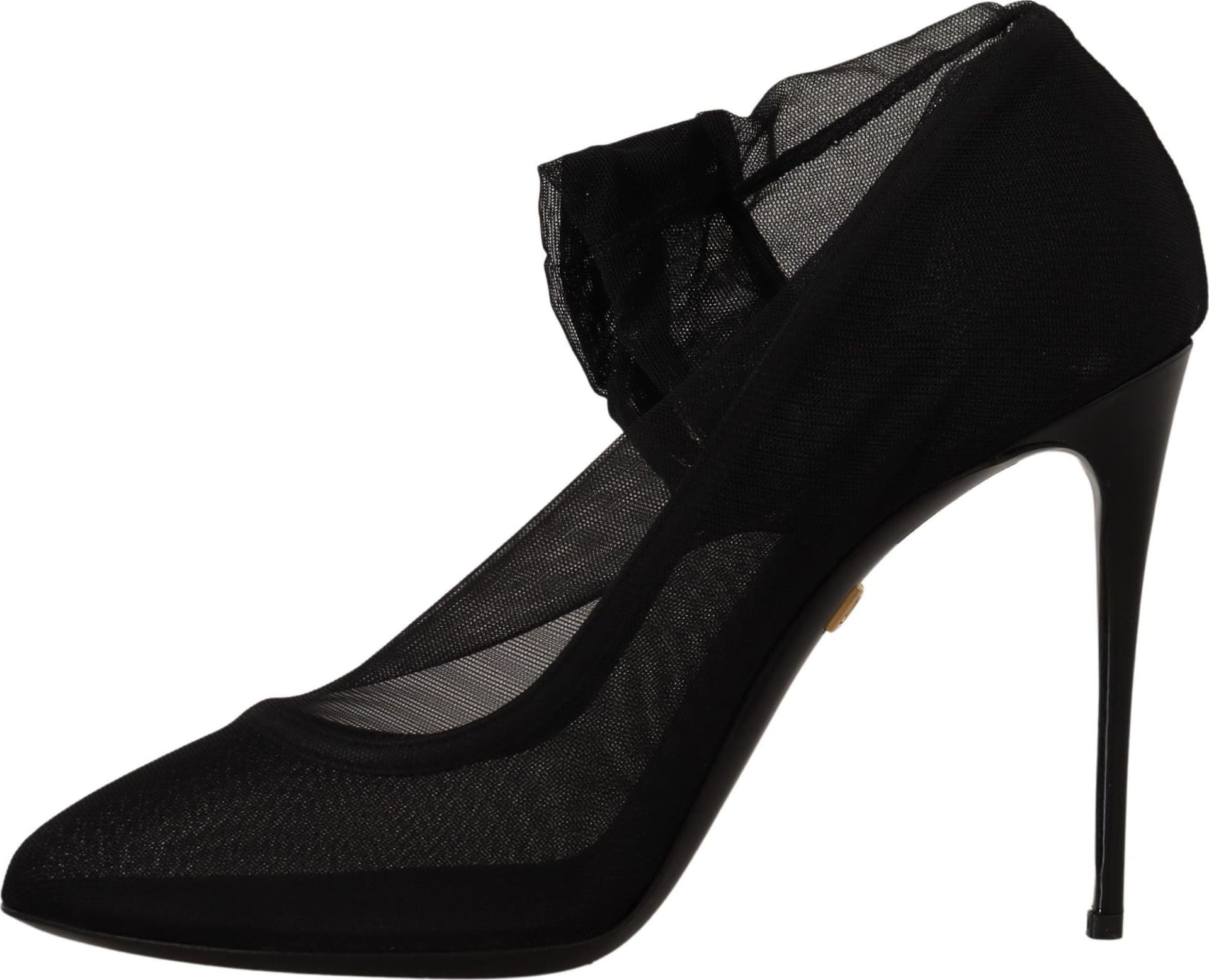 Dolce & Gabbana Black Tulle Stretch Boots Pumps Shoes - 3