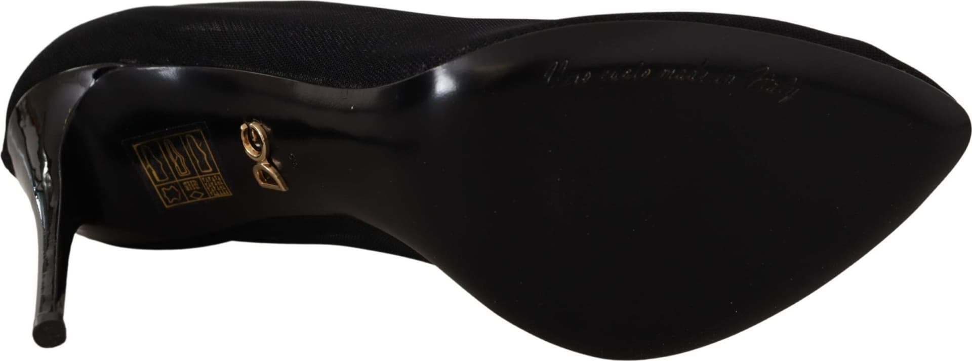 Dolce & Gabbana Black Tulle Stretch Boots Pumps Shoes - 5