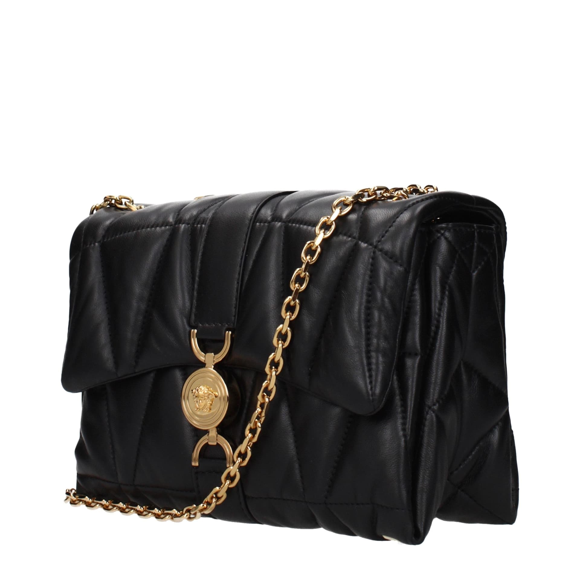 Versace Black Leather Shoulder Bag - 2