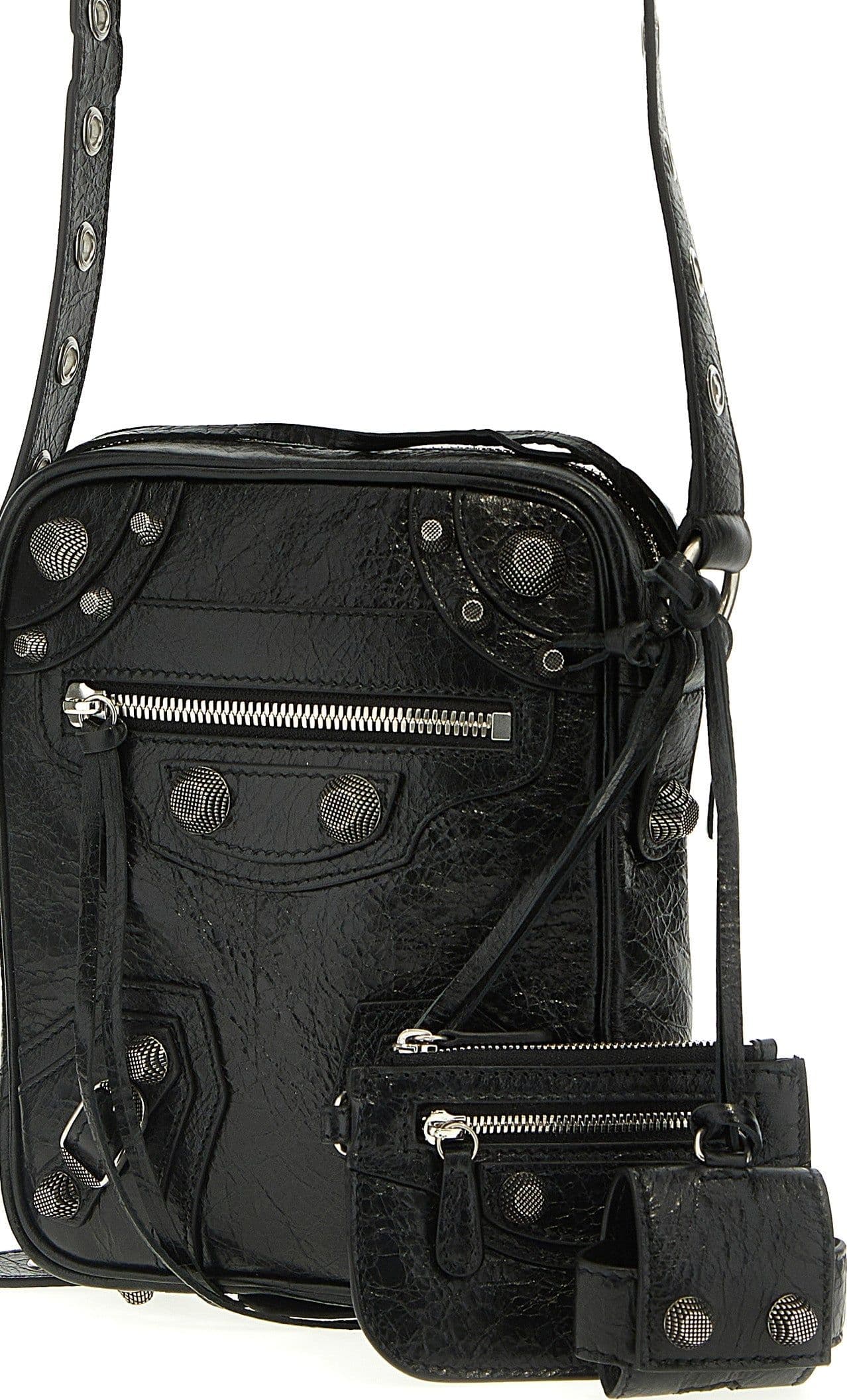 Balenciaga Black Lamb Leather Crossbody Bag - 3