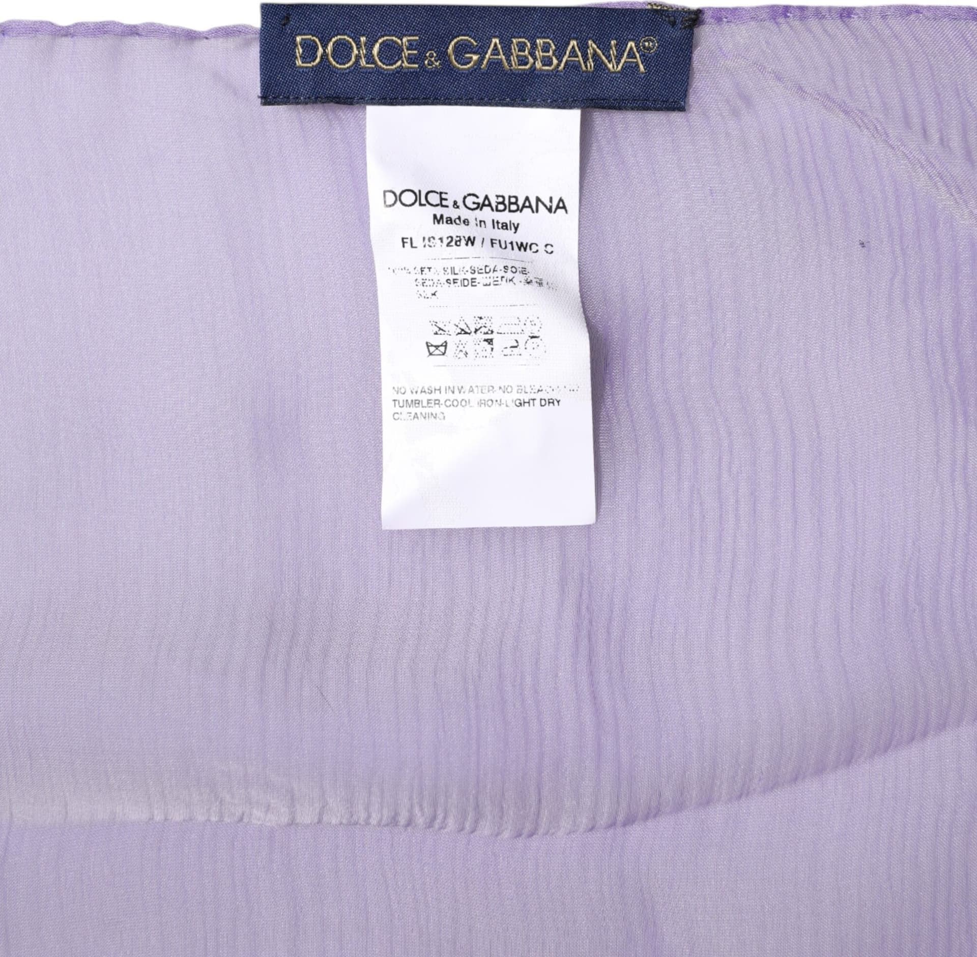 Dolce & Gabbana Purple Silk Rectangle Wrap Shawl Scarf - 6