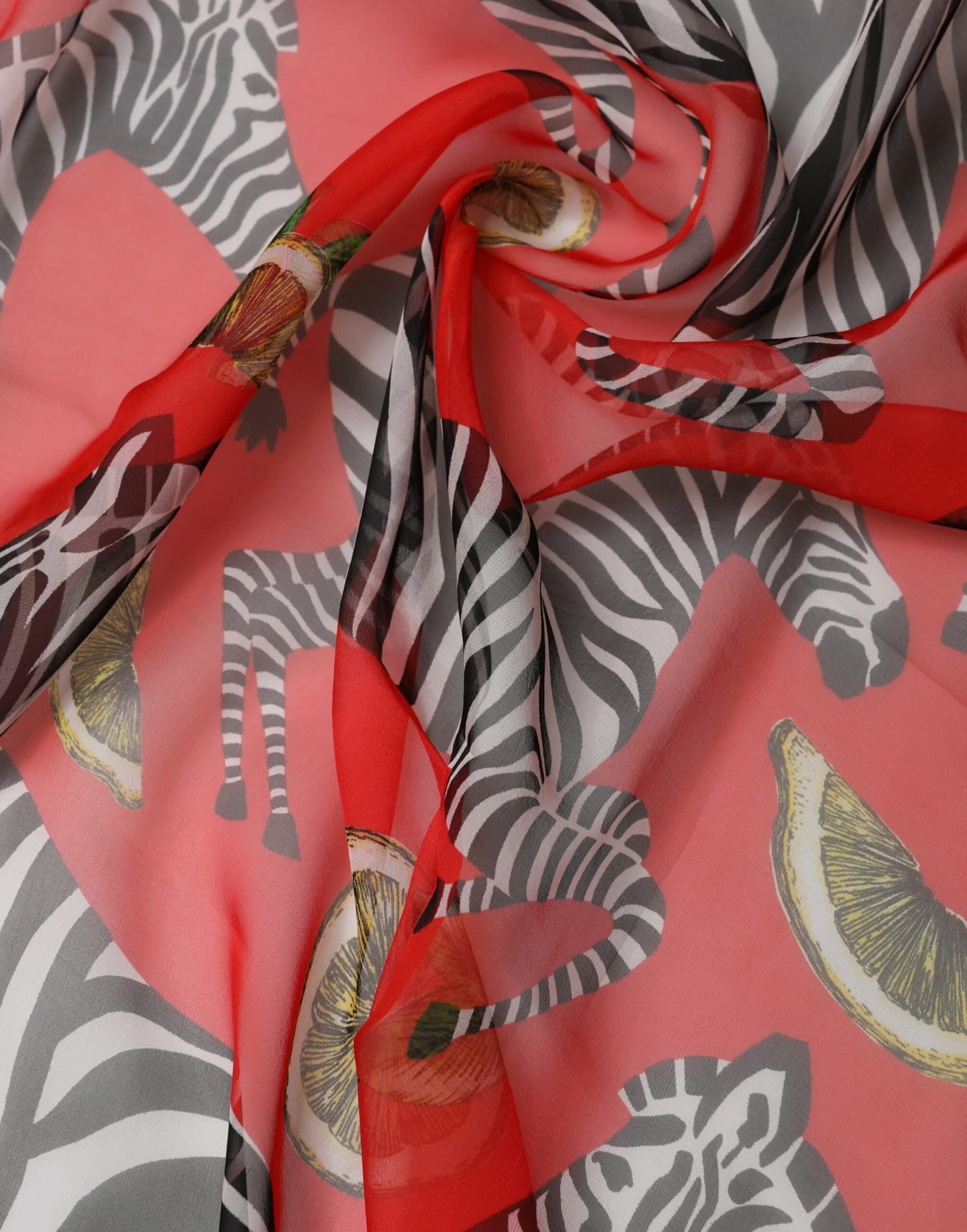 Dolce & Gabbana Red Zebra Print Silk Wrap Shawl Stole 200cm x 132cm Scarf - 3