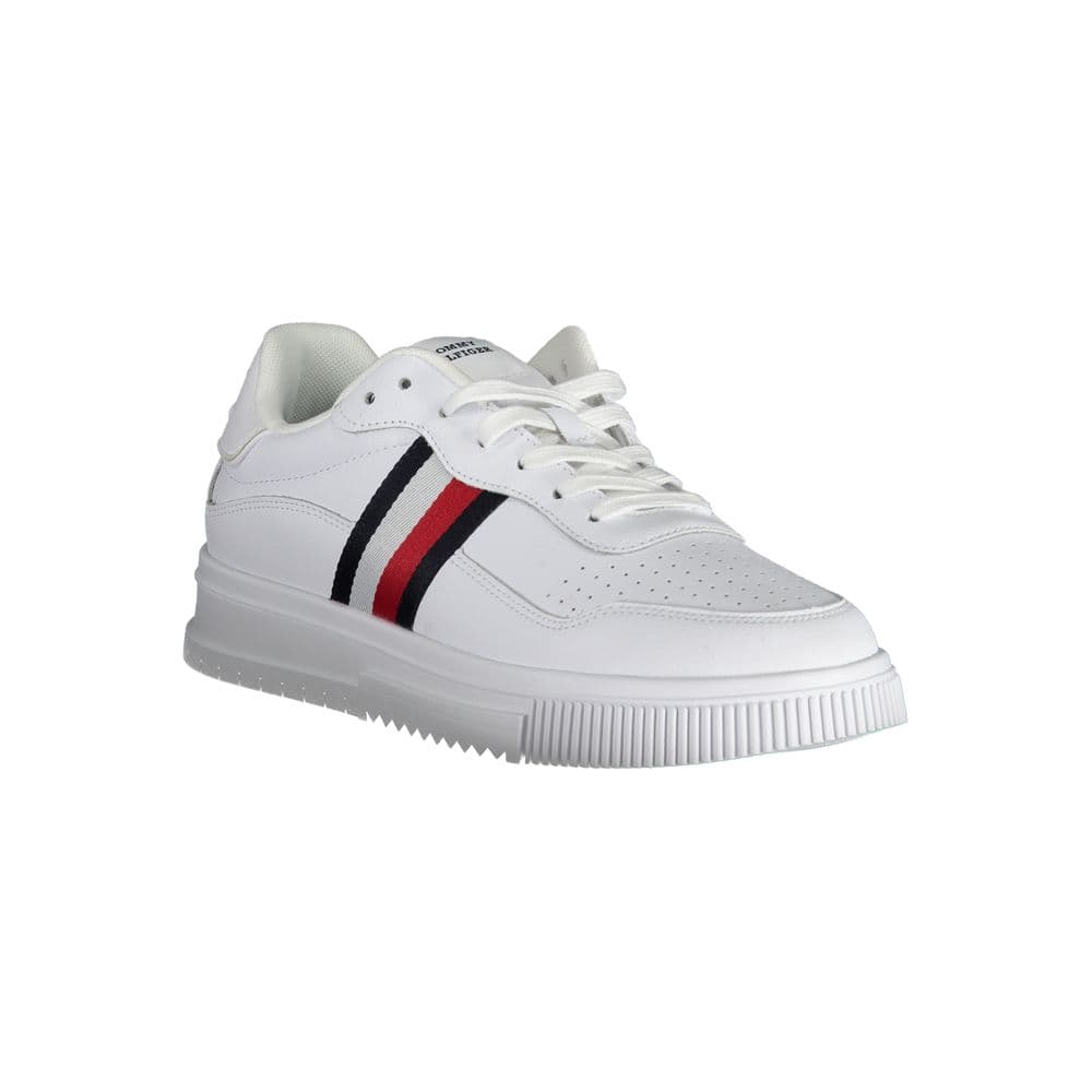 Tommy Hilfiger White Leather Men Sneaker - 3