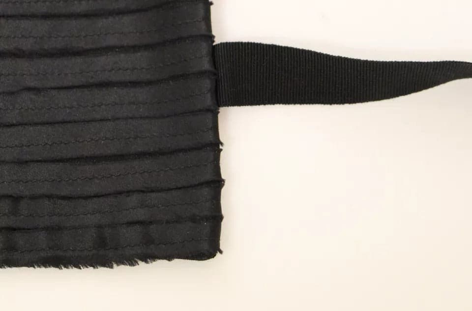 Dolce & Gabbana Black Silk Womens Waist Cummerbund - 4