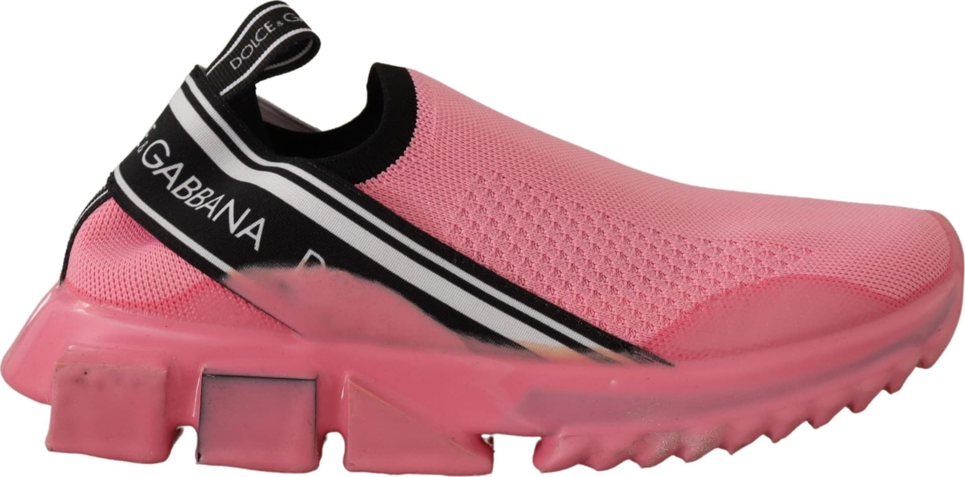 Dolce & Gabbana Pink Low Top Slip On Casual Sorrento Sneakers - 4