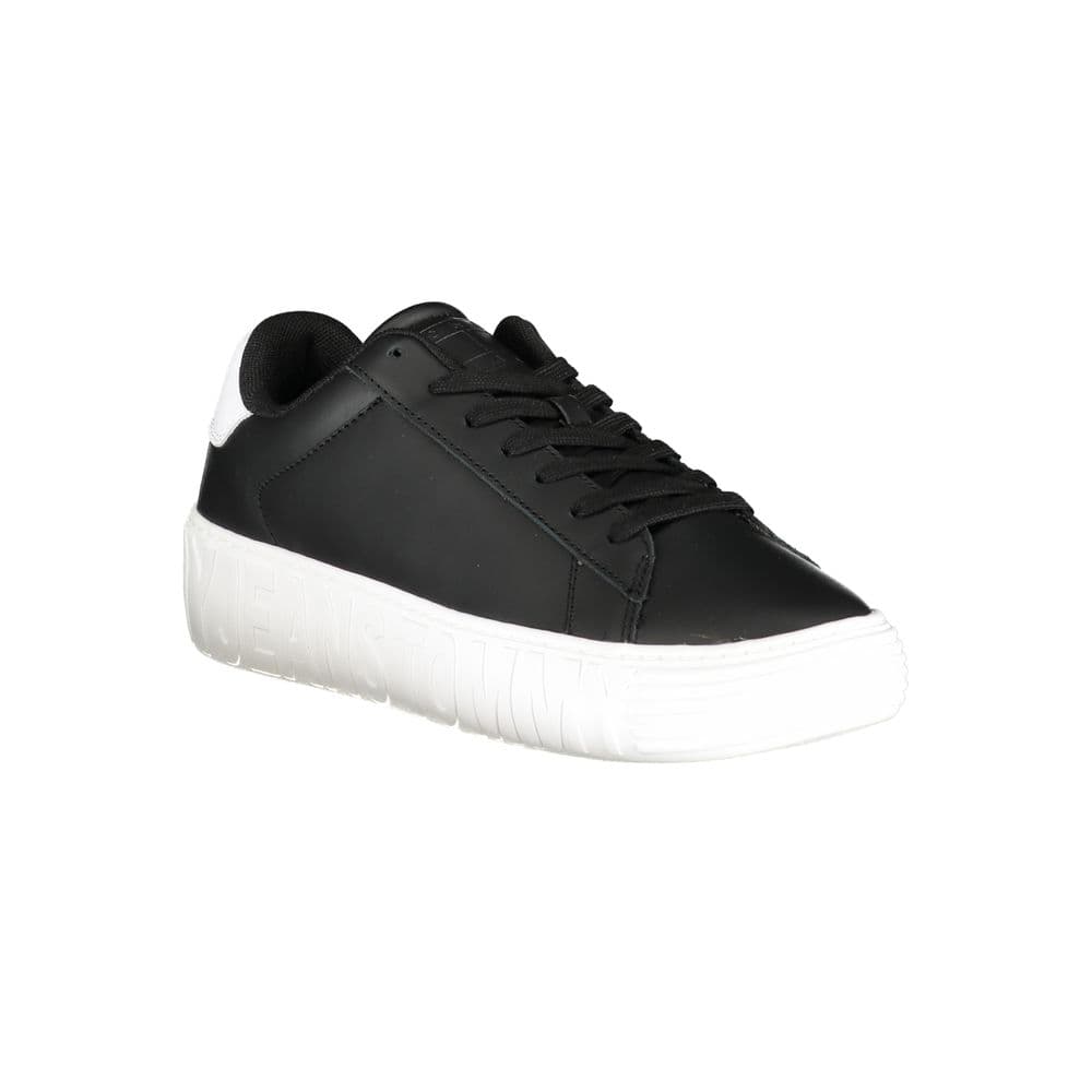 Tommy Hilfiger Black Polyurethane Men Sneaker - 2