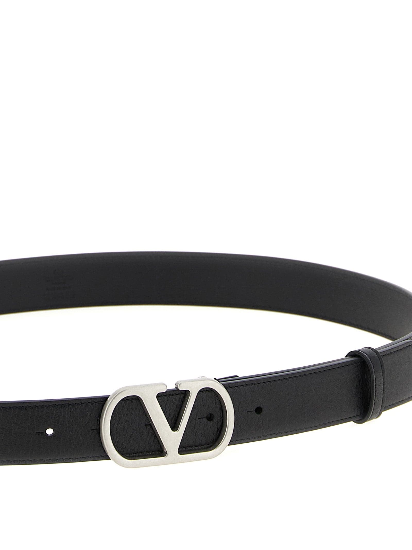 Valentino Garavani Black Calfskin Regular Belt - 3