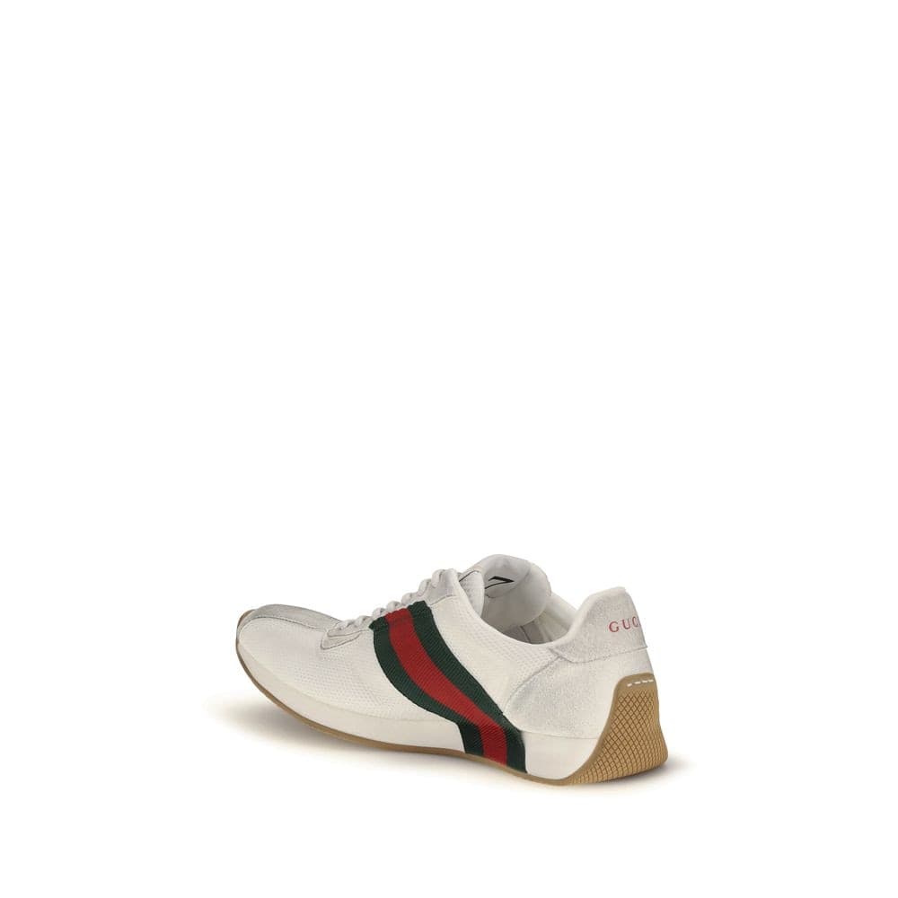 Gucci White Polyester Athletic Sneakers - 3