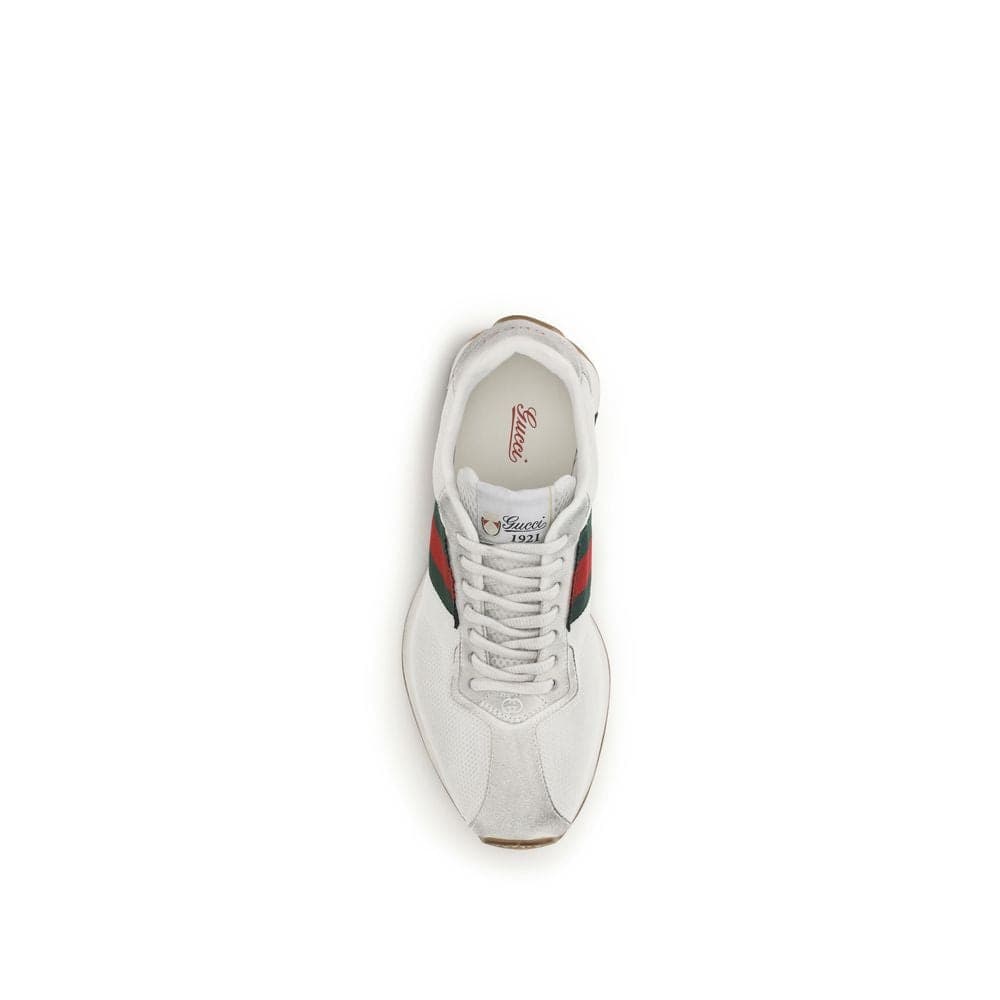 Gucci White Polyester Athletic Sneakers - 4