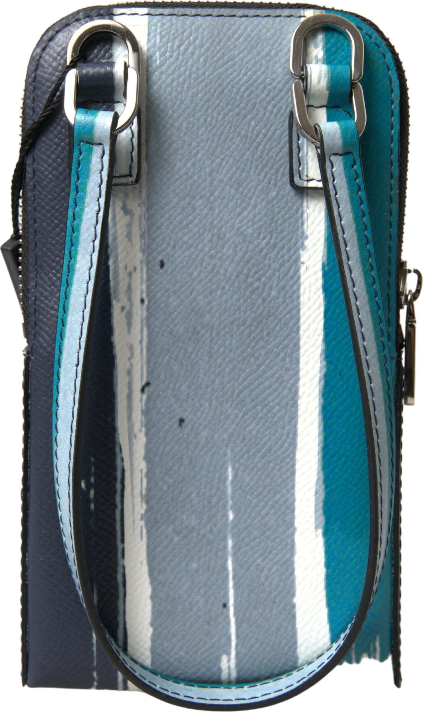 Dolce & Gabbana Blue Leather Purse Crossbody Sling Phone Bag Unisex - 3