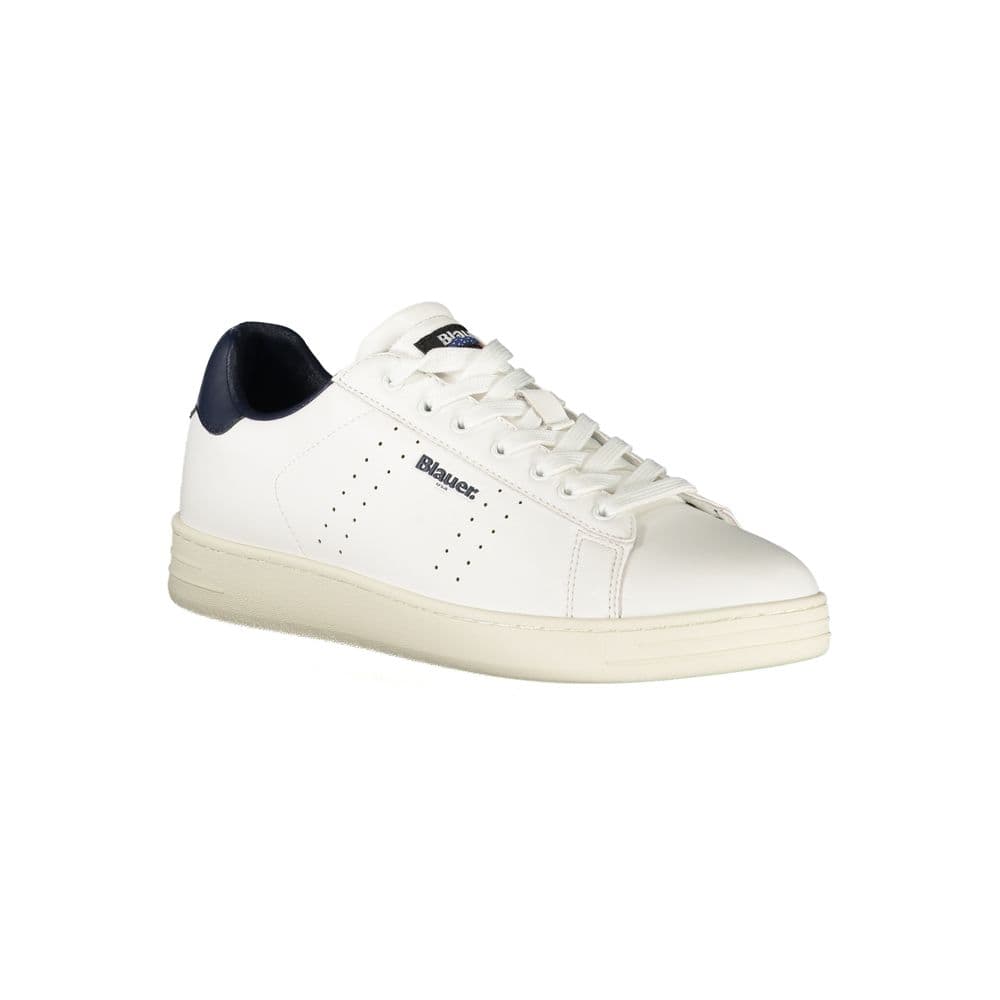 Blauer White Polyurethane Men's Sneaker - 2