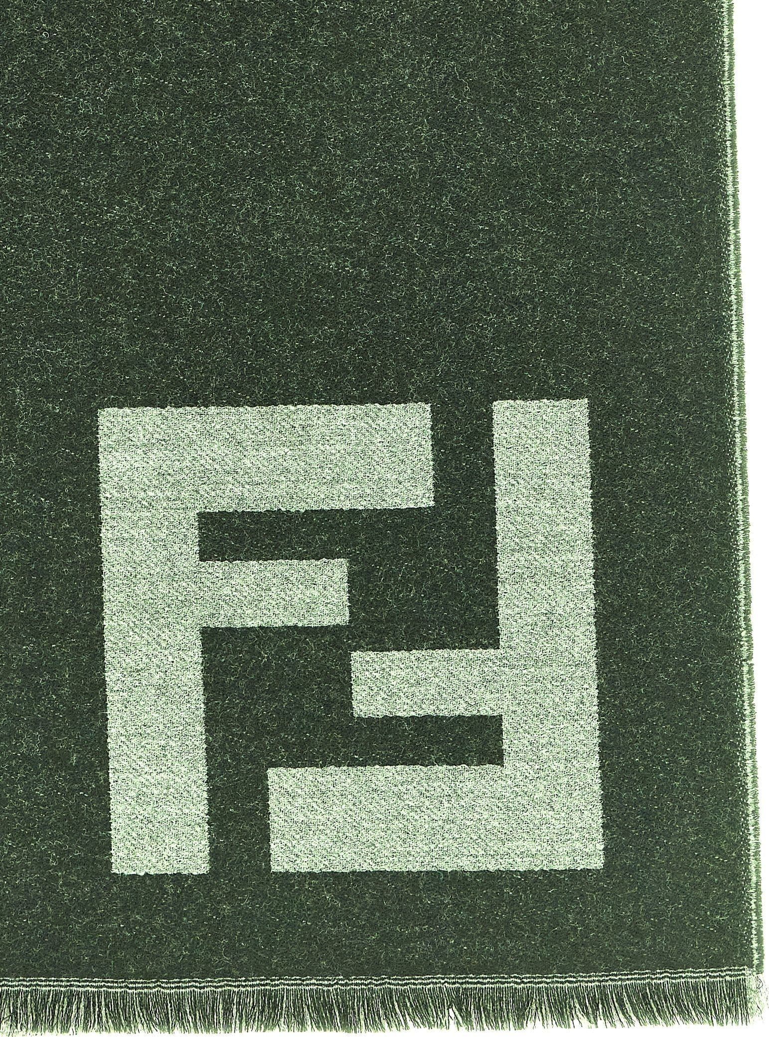 Fendi Black Virgin Wool Scarf - 2