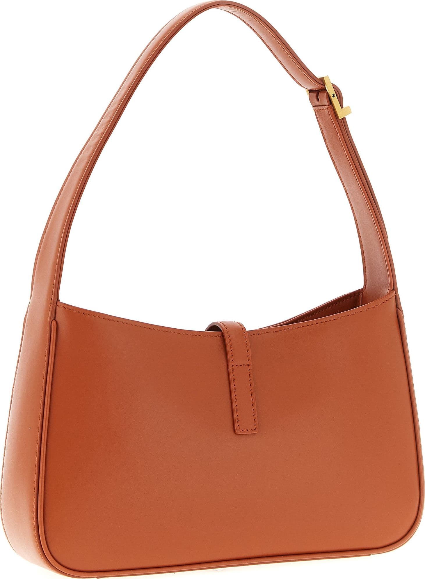 Saint Laurent Orange Calfskin Shoulder Bag - 2