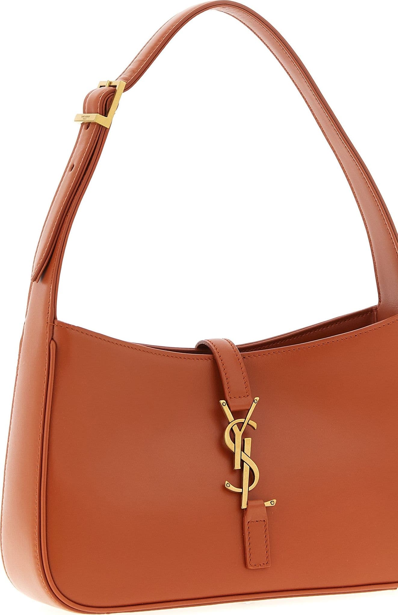Saint Laurent Orange Calfskin Shoulder Bag - 3