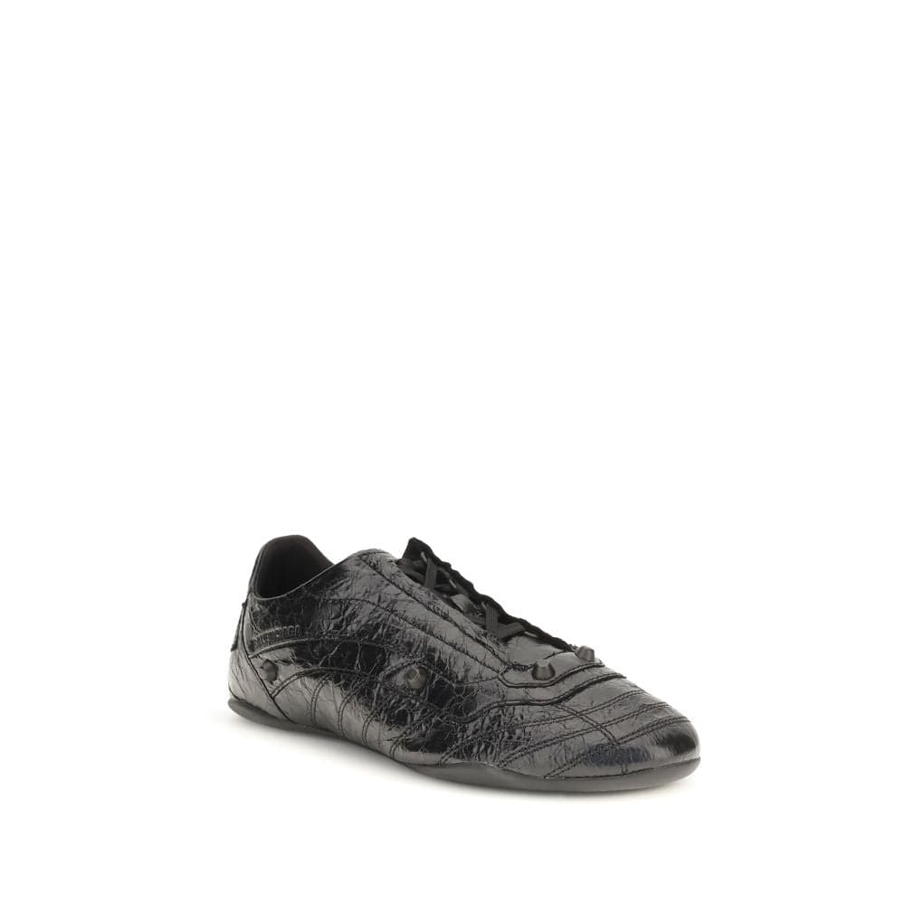 Balenciaga Black Calf Leather Bos Taurus Athletic Sneakers - 2