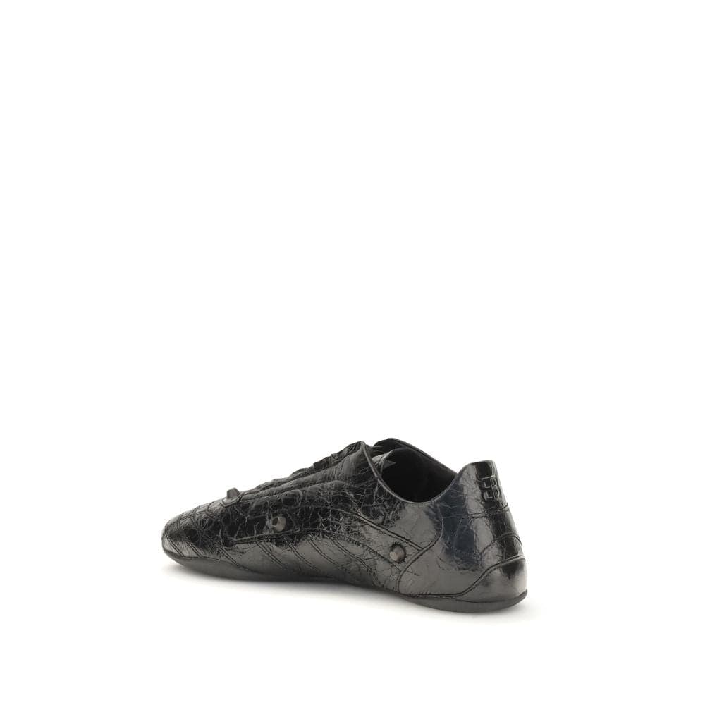 Balenciaga Black Calf Leather Bos Taurus Athletic Sneakers - 3