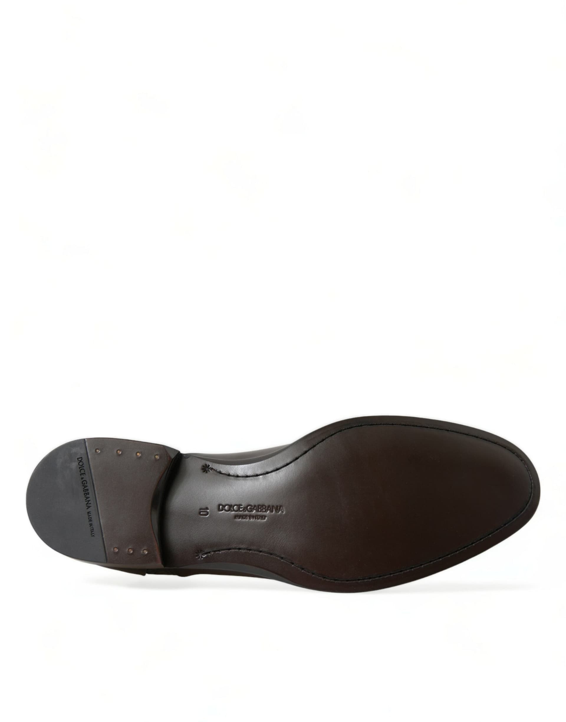 Dolce & Gabbana Brown Exotic Leather Formal Men Dress Shoes - 5