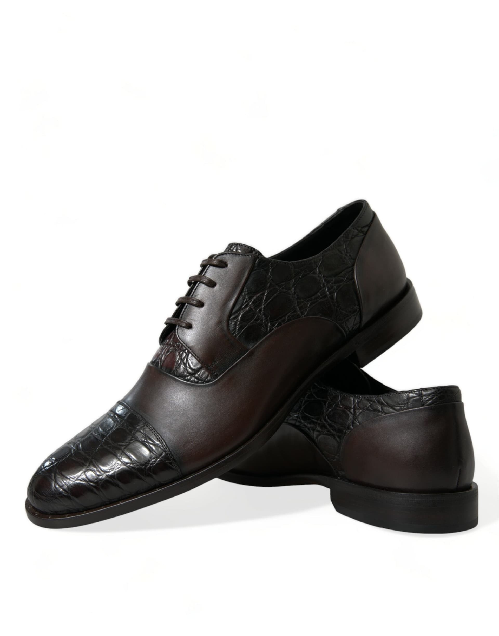 Dolce & Gabbana Brown Exotic Leather Formal Men Dress Shoes - 6