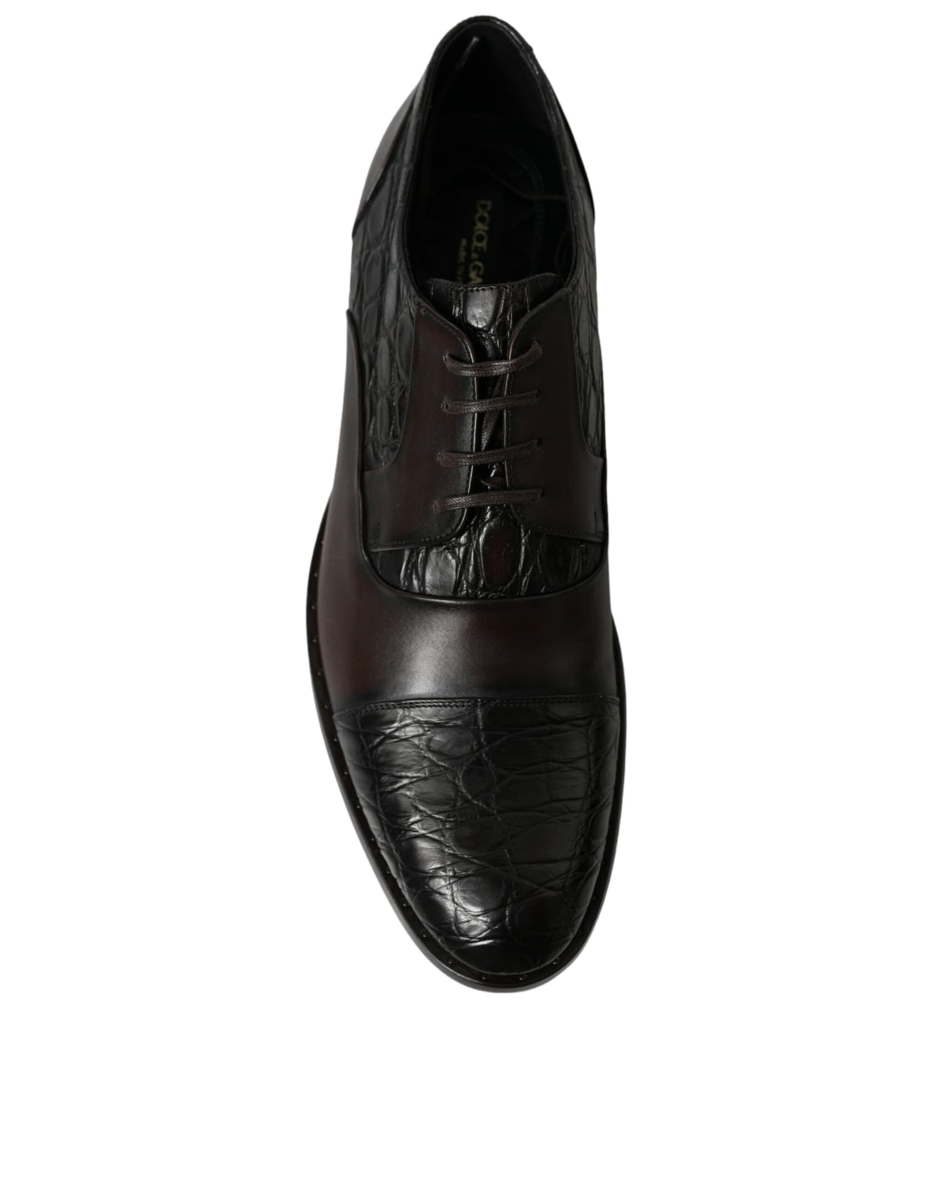 Dolce & Gabbana Brown Exotic Leather Formal Men Dress Shoes - 7