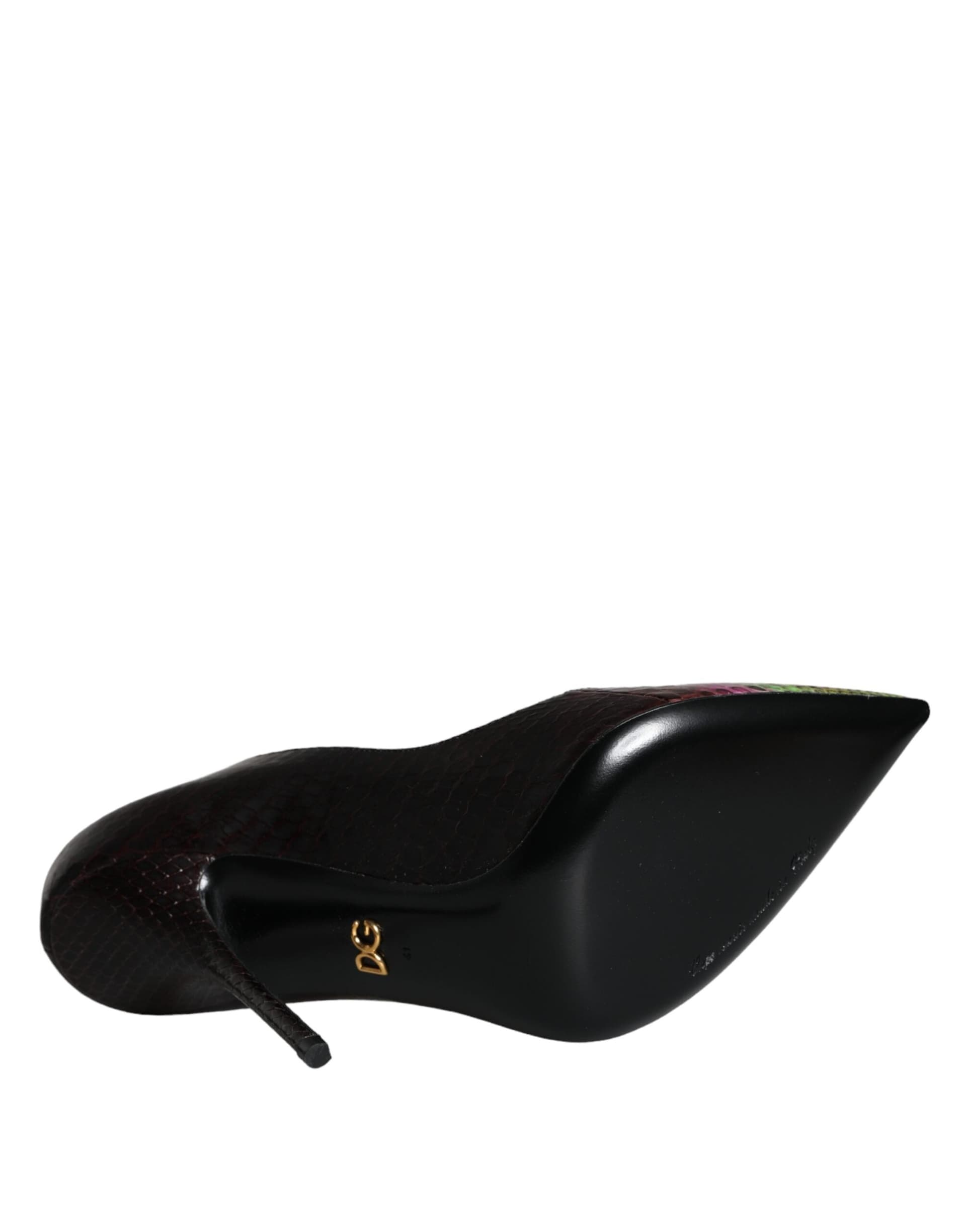 Dolce & Gabbana Multicolor Exotic Leather Heels Pumps Shoes - 5