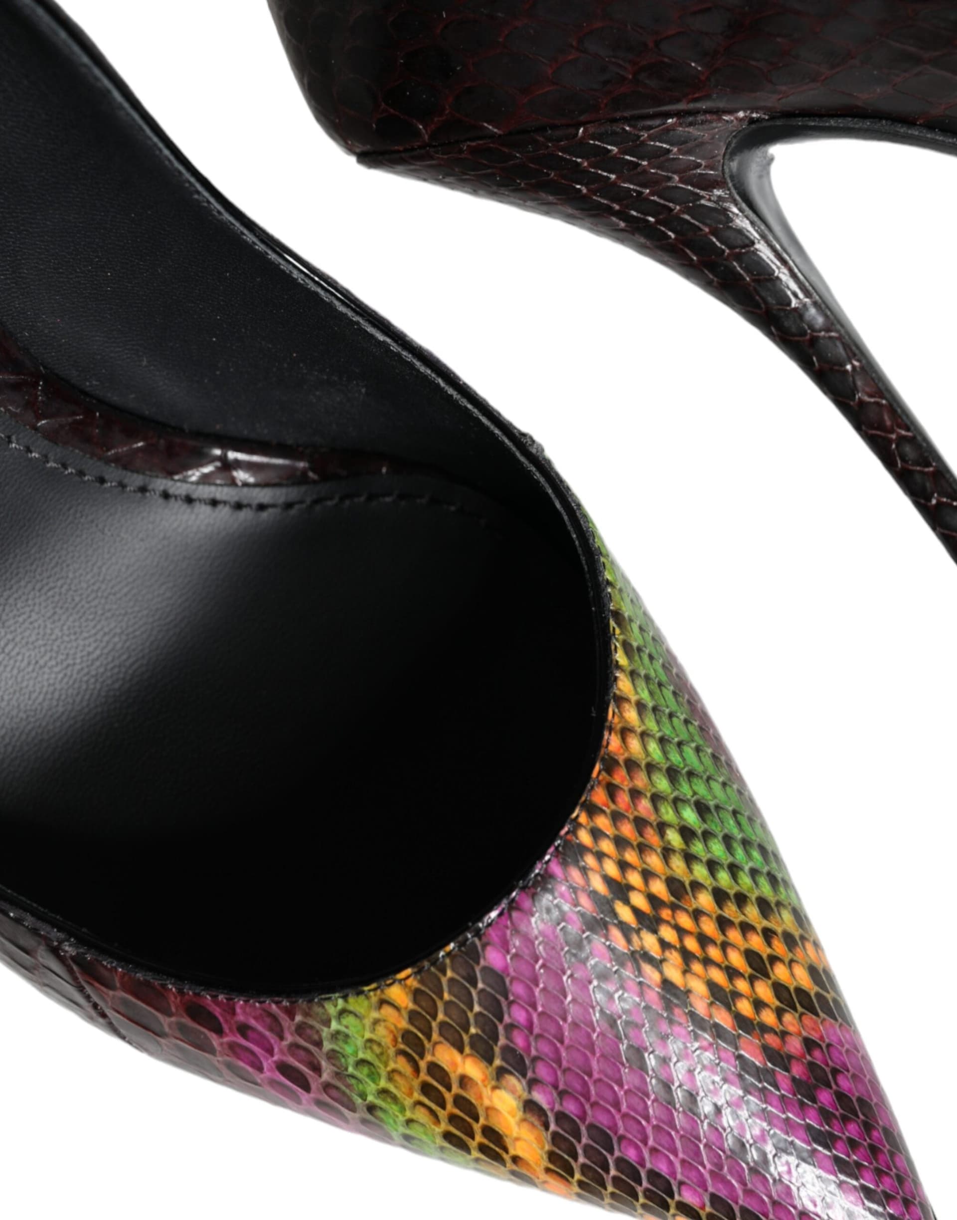 Dolce & Gabbana Multicolor Exotic Leather Heels Pumps Shoes - 8