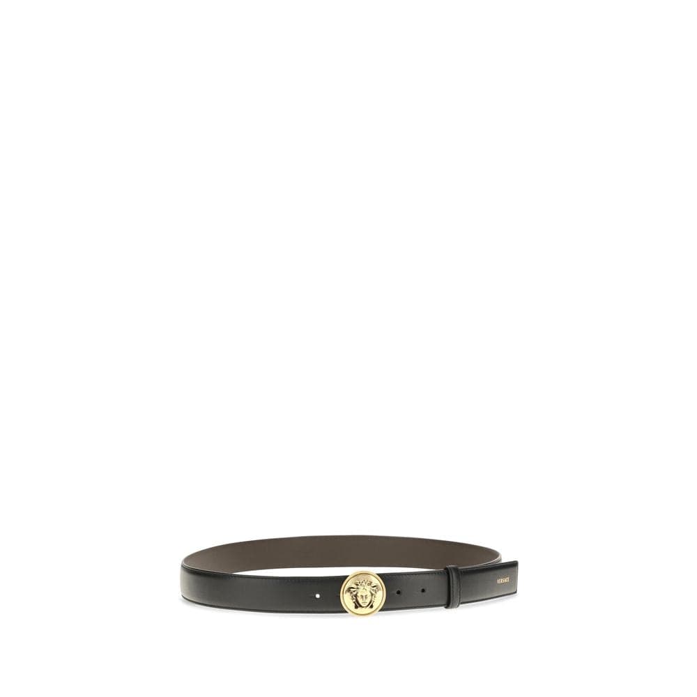 Versace Black Calf Leather Bos Taurus Regular Belt - 2