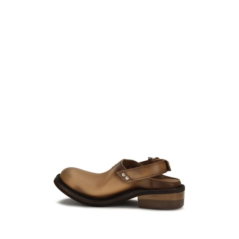 Miu Miu Brown Calf Leather Bos Taurus Mules - 3
