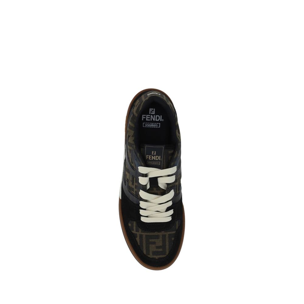 Fendi Multicolor Calf Leather Bos Taurus Low Top Sneakers - 4