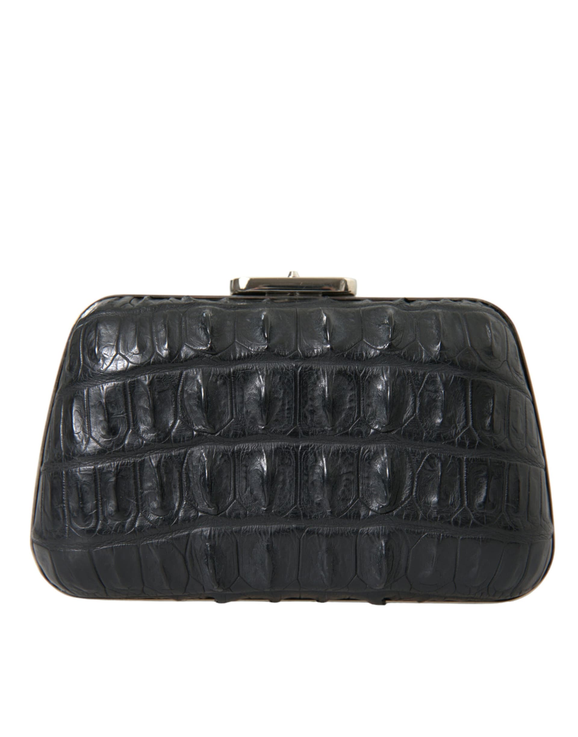 Balenciaga Black Exotic Skin Leather Shoulder Crossbody Box Clutch Bag - 5