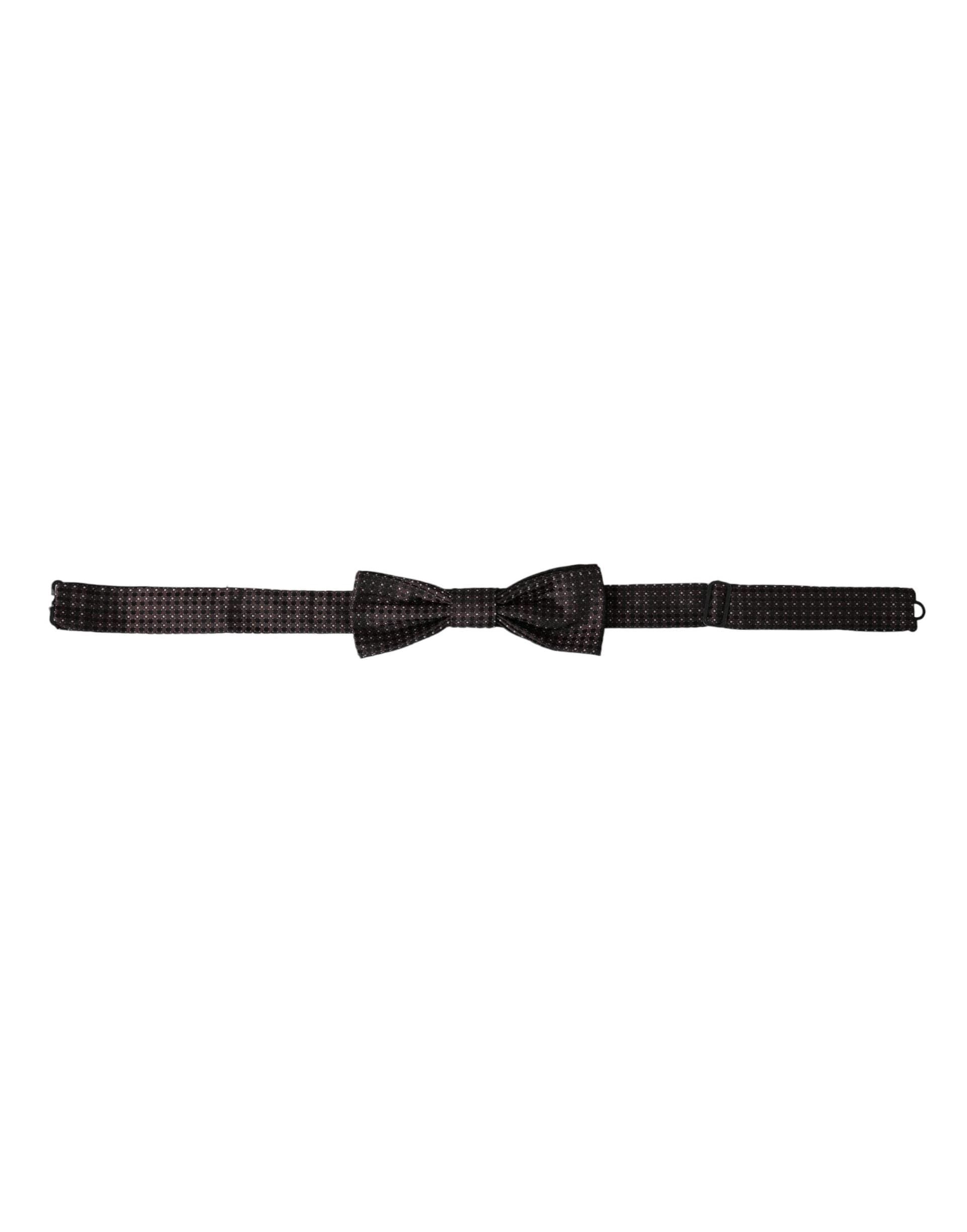 Dolce & Gabbana Brown Fantasy Silk Adjustable Neck Men Papillon Bow Tie - 2