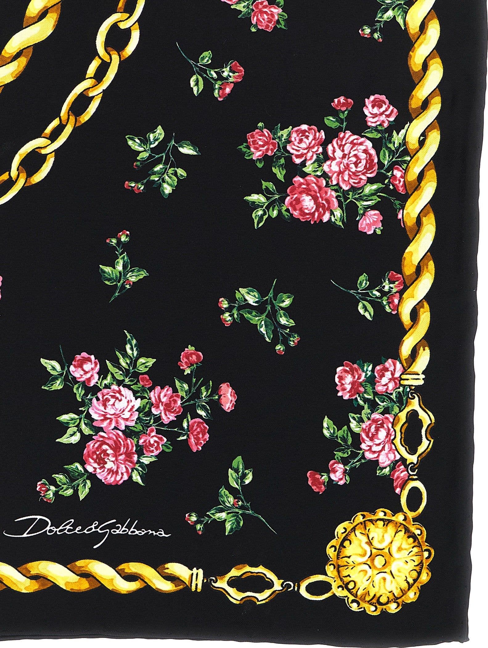 Dolce & Gabbana Black Silk Scarf - 2