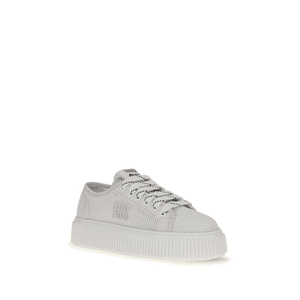 Miu Miu White Polyamide Platform Sneakers - 2