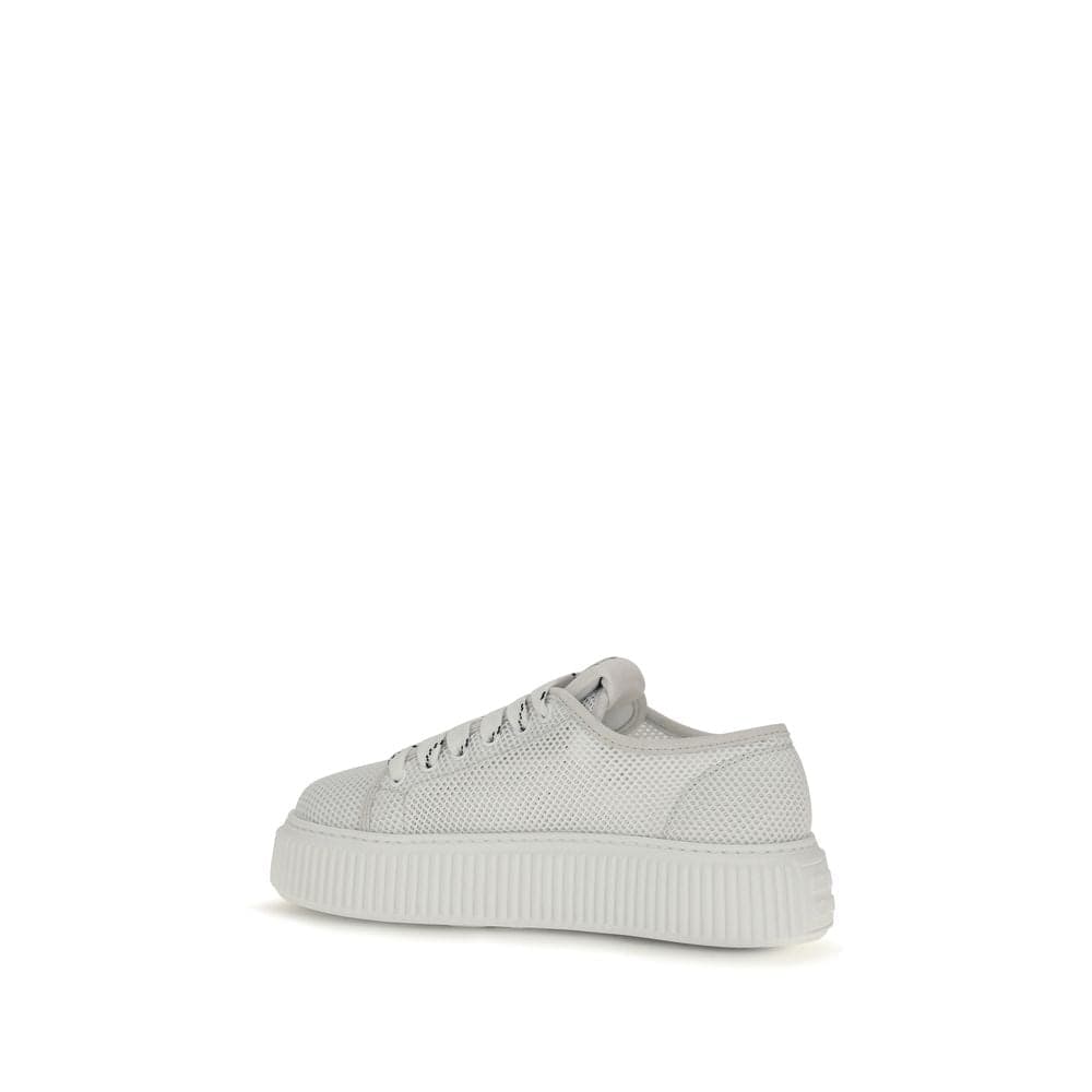 Miu Miu White Polyamide Platform Sneakers - 3