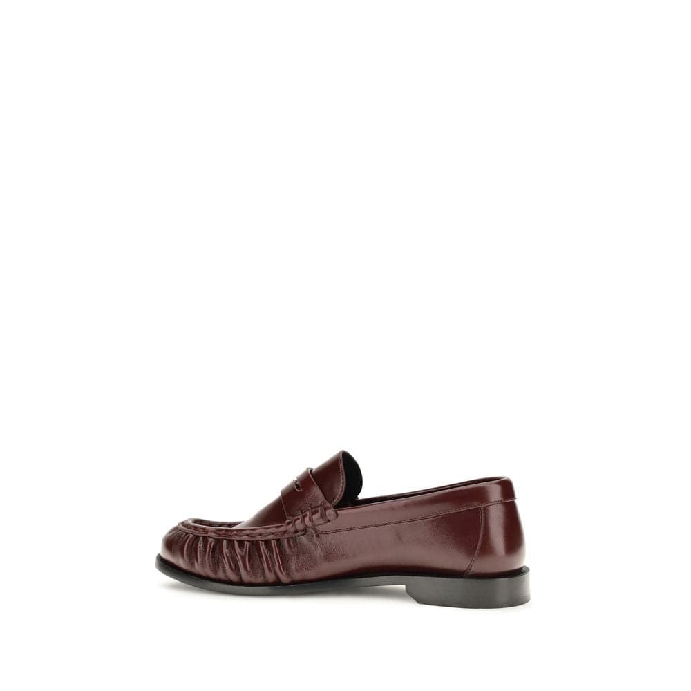 Saint Laurent Bordeaux Lamb Ovis Aries Aries Slip-On Loafers - 3