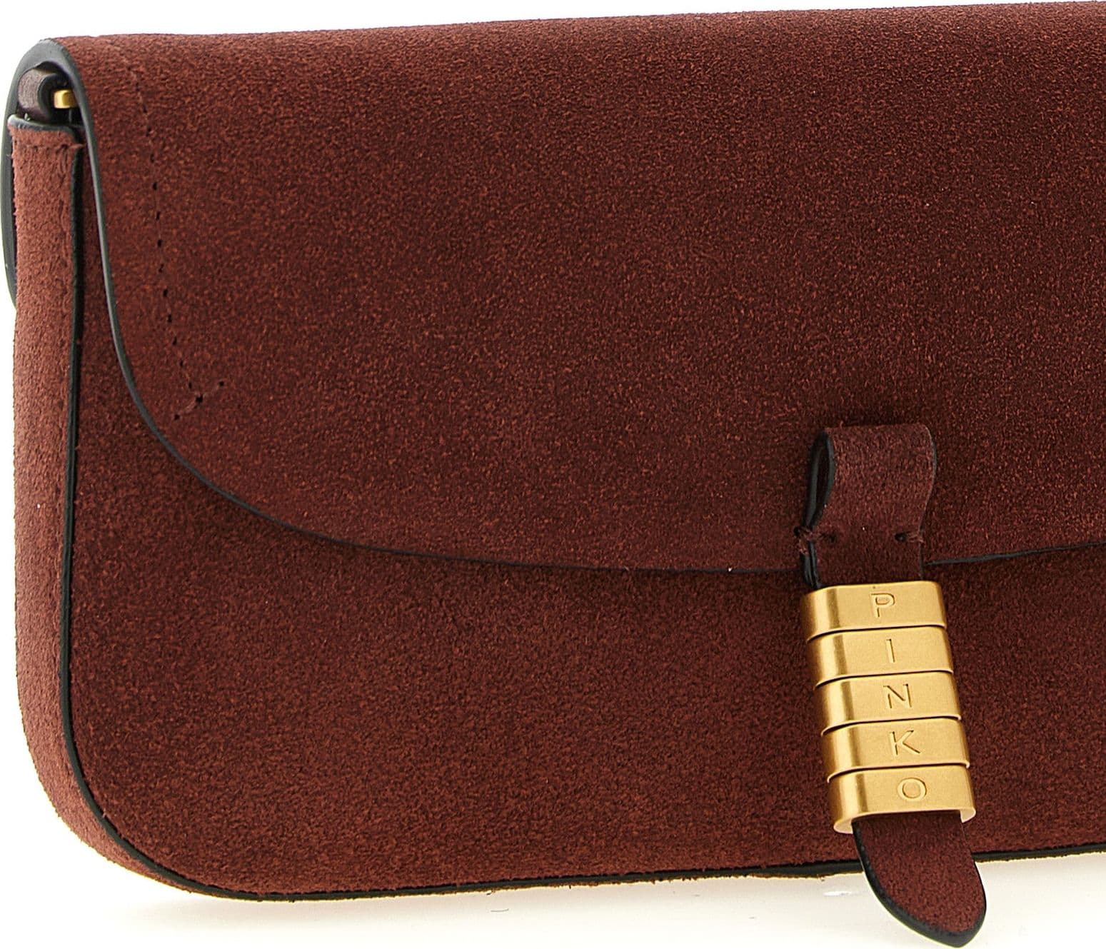 PINKO Bordeaux Cowhide Shoulder Bag - 3