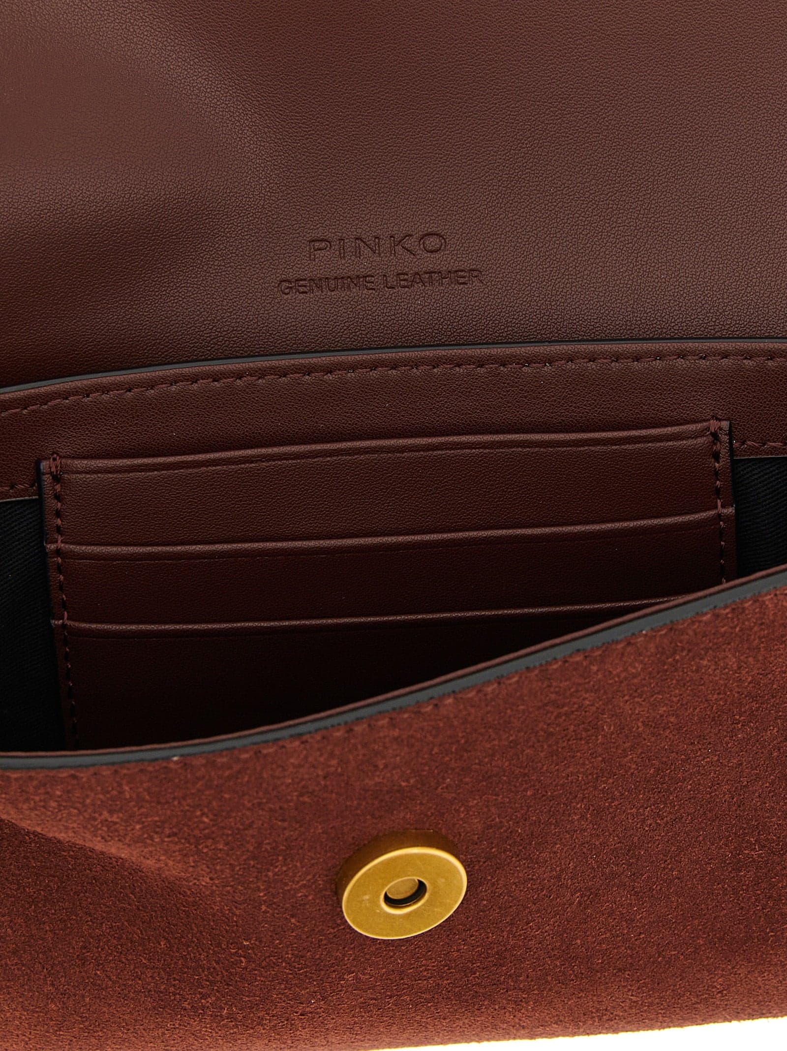 PINKO Bordeaux Cowhide Shoulder Bag - 4